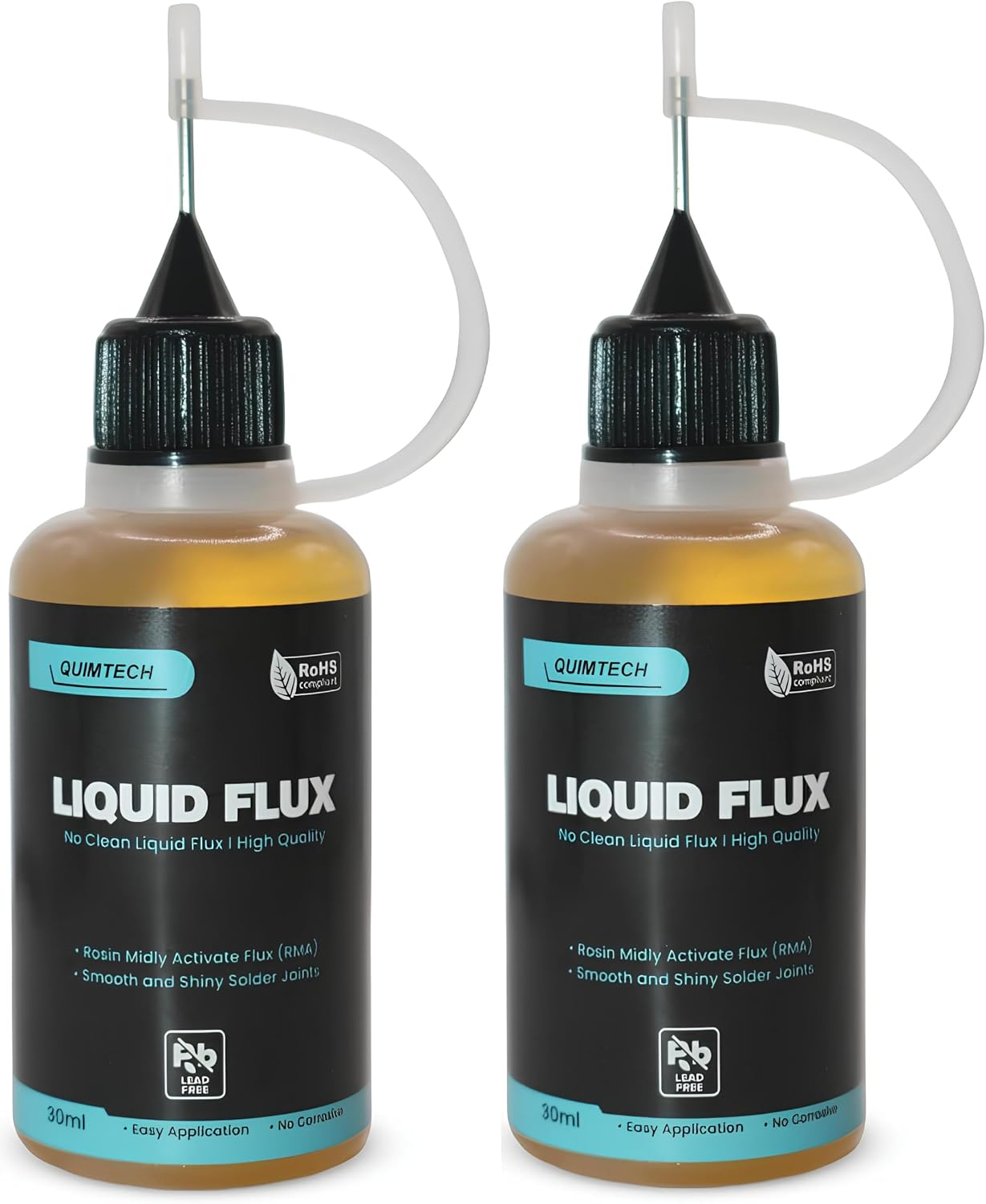 Liquid Solder Flux Dropper (2x30ml) I RMA Liquid Solder Flux I Soldering Flux I Electrical Solder I No Clean Liquid Flux I Rosin Flux I Soldering Flux for Electronics I 2 Pcs