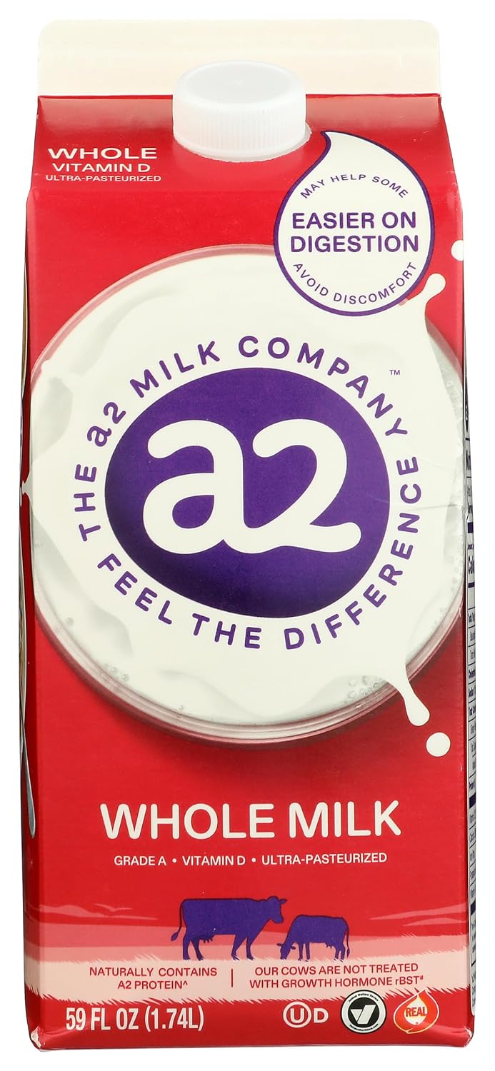 A2 Milk, Milk Whole Milk, 59 Fl Oz