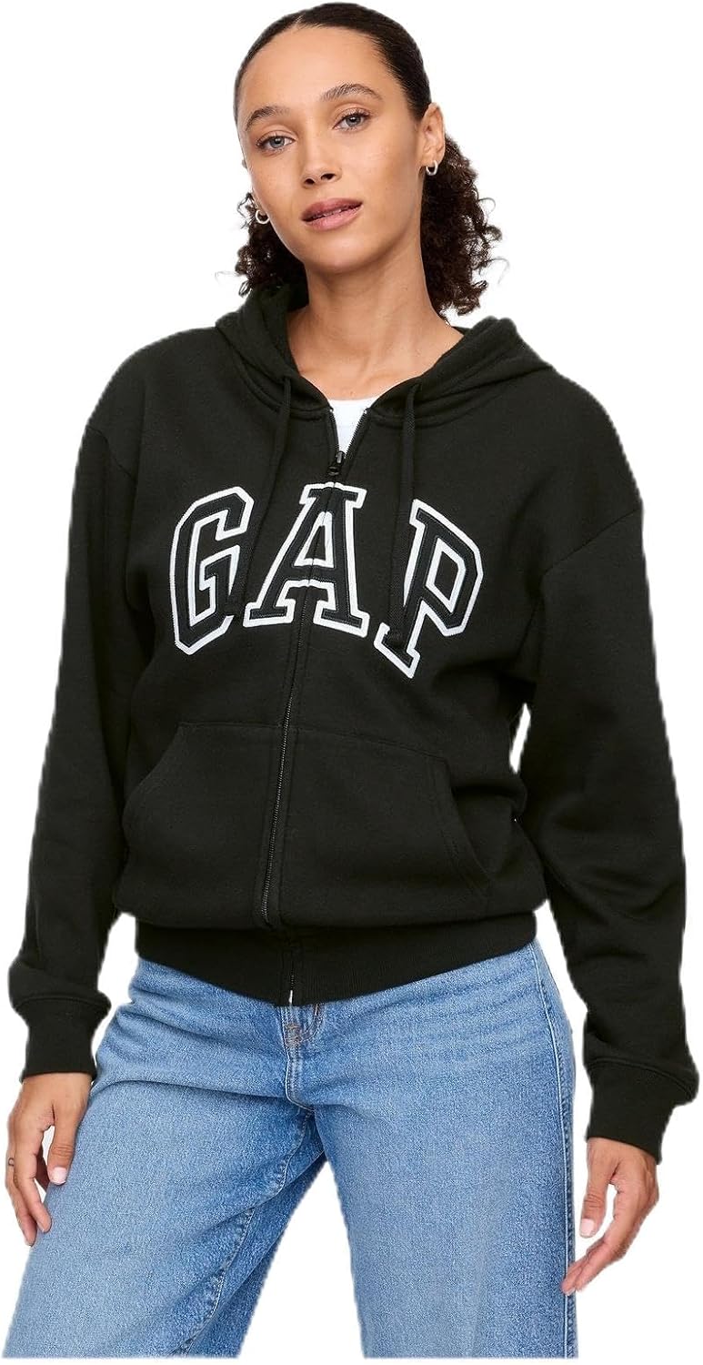 GAP Women's Logo Hoodie Hooded Full Zip Sweatshirt