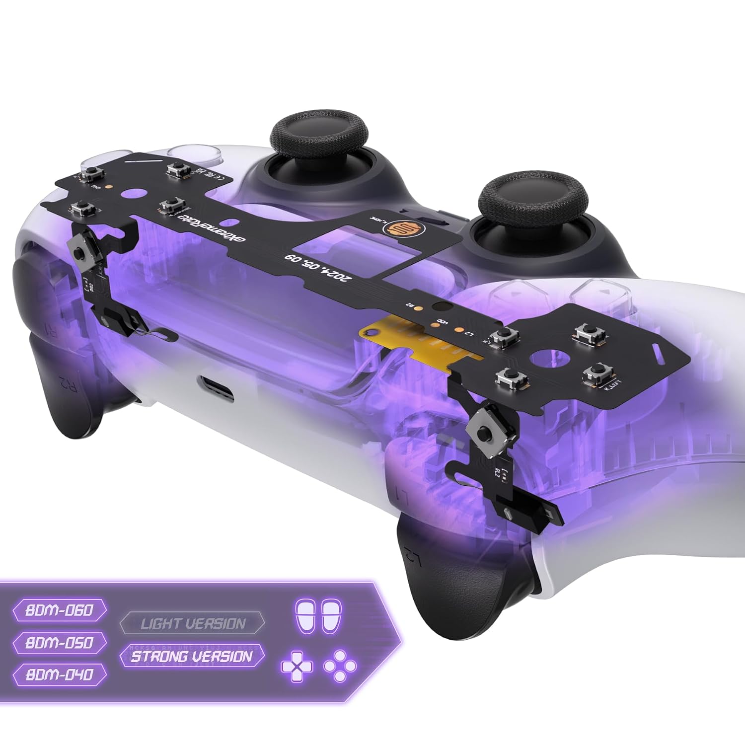 eXtremeRate Strong Version Whole Clicky Kit V2 for PS5 Controller BDM-040 050 060 Shoulder Face Buttons, Micro Switch L2R2 Clicky Hair Trigger Kit Tactile Face Buttons Mouse Click for PS5 Controller