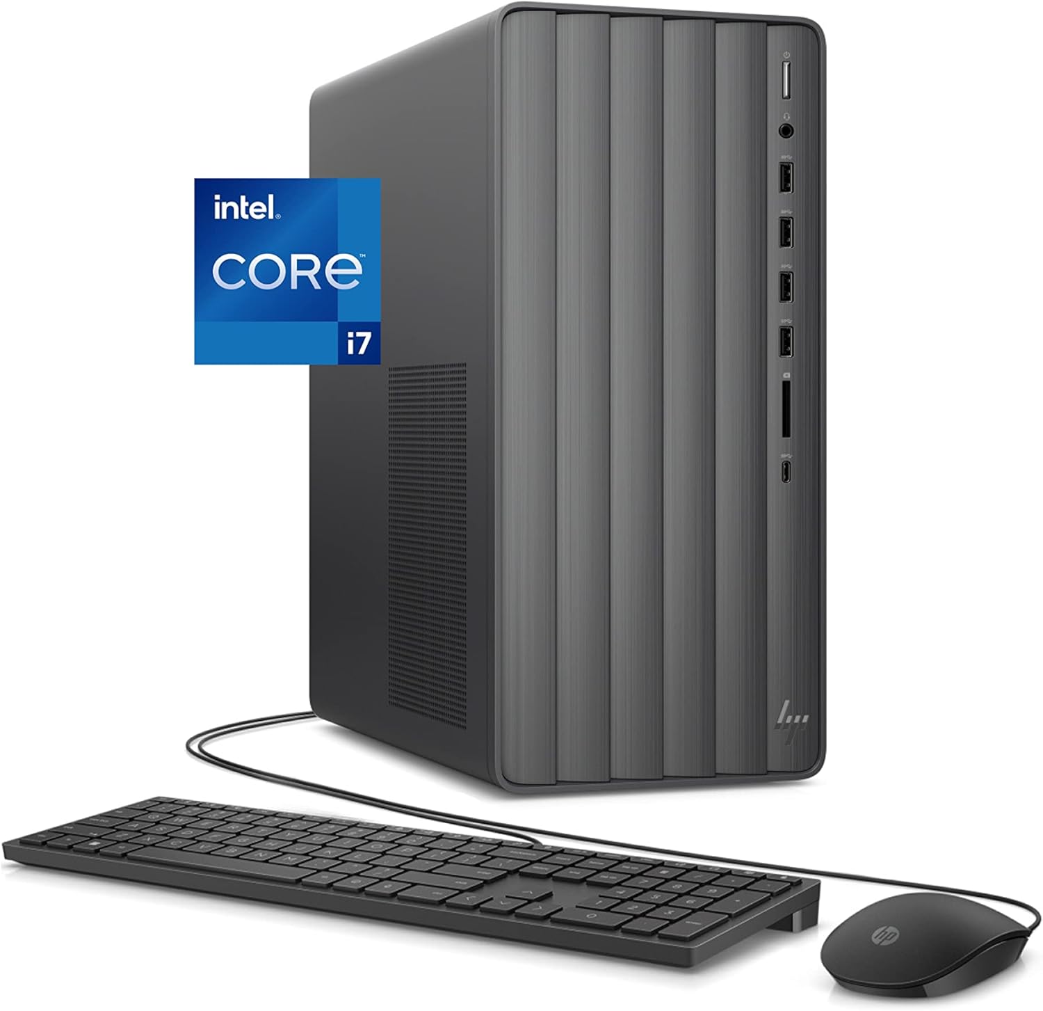 HP Envy Desktop, 12th Gen Intel Core i7-12700, 16 GB RAM, 512 GB SSD & 1 TB SATA Hard Drive, Windows 11 Pro, Wi-Fi & Bluetooth, Wired Keyboard & Mouse, Pre-Built PC Tower (TE01-3022, 2022),black