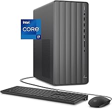 HP Envy Desktop, 12th Gen Intel Core i7-12700, 16 GB RAM, 512 GB SSD & 1 TB SATA Hard Drive, Windows 11 Pro, Wi-Fi & Bluetooth, Wired Keyboard & Mouse, Pre-Built PC Tower (TE01-3022, 2022),black