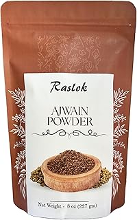 Raslok Ajwain Powder | Carom Seed Powder | Trachyspermum ammi | Ajowan Powder (3.52, Ounces)