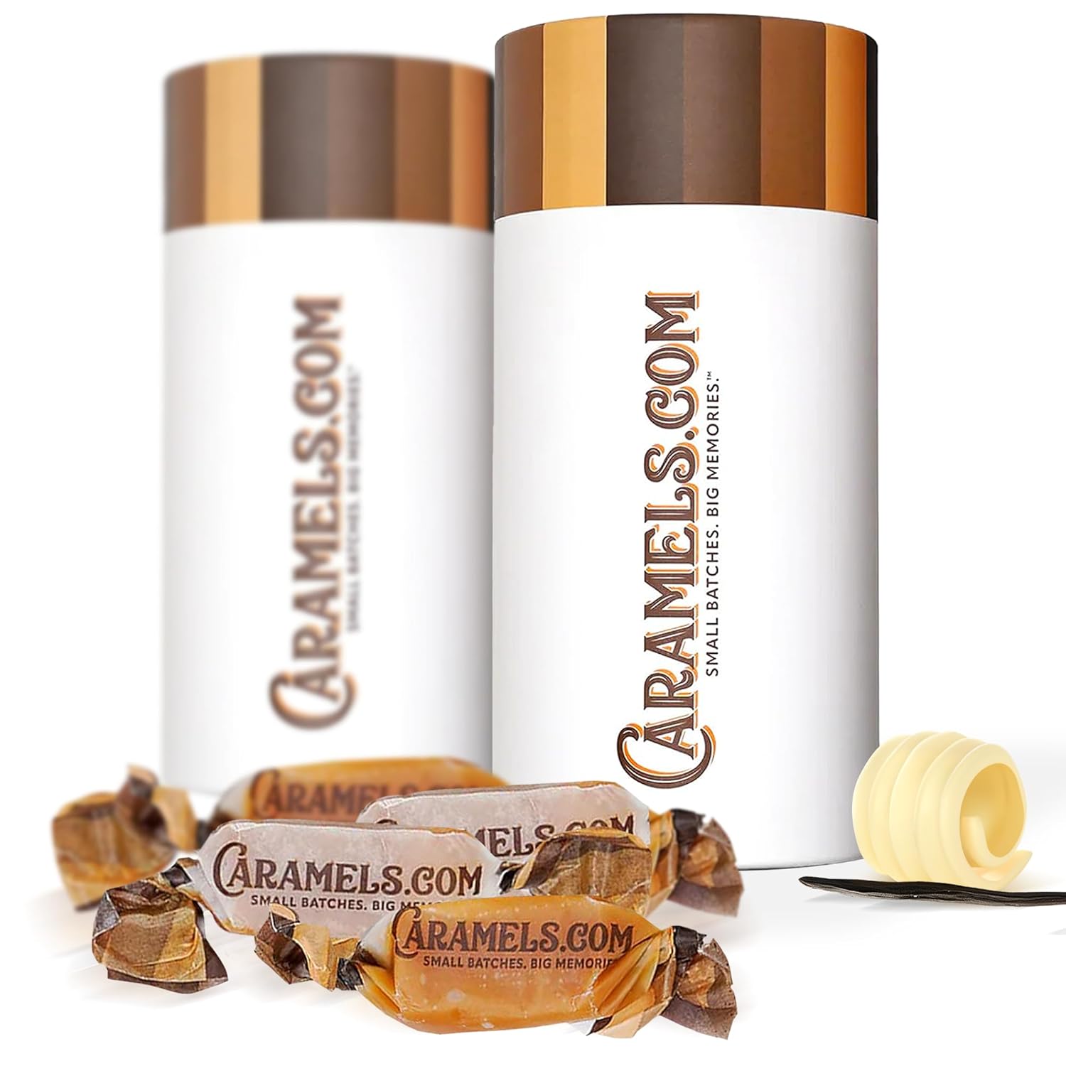 Caramels.com | Sea Salt Caramels and Butter Caramels | Soft Caramel | Duo Pack | Individually Wrapped | Ideal Assorted Gift For Family, Parties