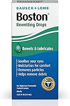 Boston Rewetting Drops for Rigid Gas Permeable Contact Lenses - from Bausch + Lomb, 0.34 fl oz (10 mL) - Pack of 4