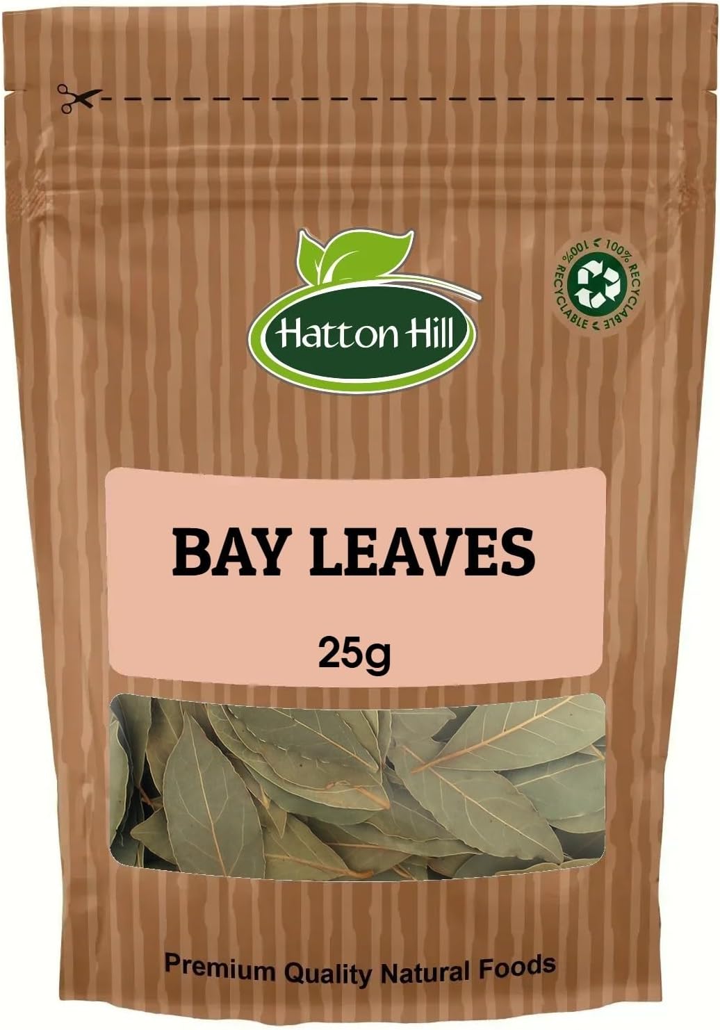 Bay Leaves 25g by Hatton Hill | Dried, Laurel Leaf, Aromatic & Flavourful Whole Leaves for Cooking, Herbal Tea and More