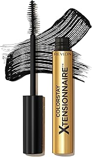 Revlon ColorStay Xtensionnaire Lengthening Mascara, Lash Serum and Mascara In One, With Tapered Brush for 2X Longer Looking Lashes, Infused with Pro Vitamin B5, Smudge-proof, 201 Blackest Black