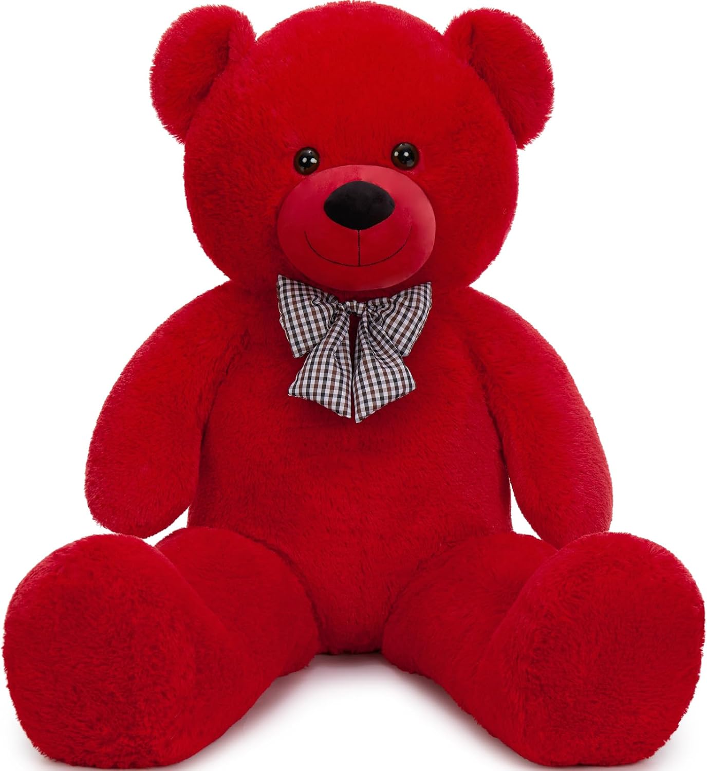 MaoGoLan Giant Teddy Bear Stuffed Animal 47inches,Red Classic Big Teddy Bear Plush Toy,Adorable and Fluffy Teddy Bear Gift for Christmas,Valentines Day,Baby Shower,Birthday,or Long Distance
