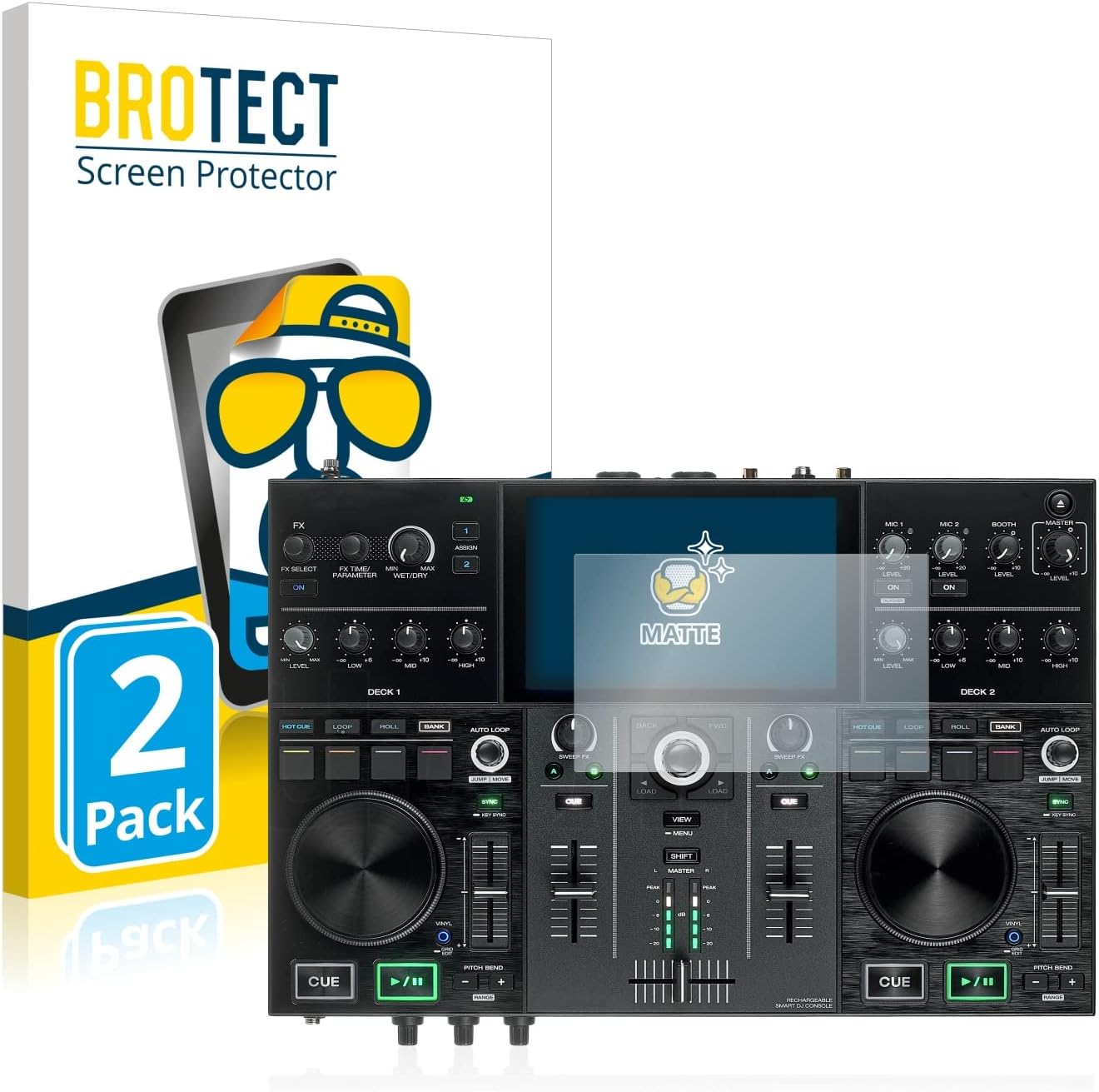 brotect Screen Protector Anti-Glare compatible with Denon DJ Prime Go (2 Pack) Screen Protector Matte, Anti-Fingerprint Protection Film
