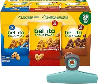 BelViita Breakfast Biscuits, Belvita Bites Variety Pack, With Bag Clip (36 Packs, Bites Variety)