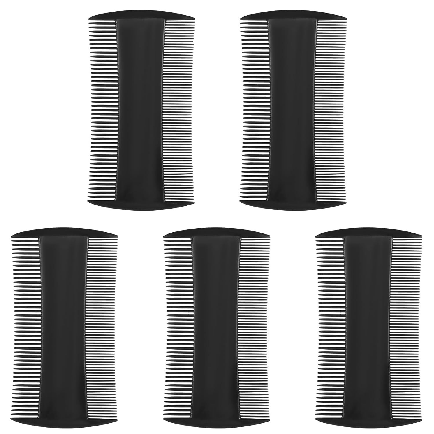 5 Pack Double-Sided Pocket Comb, Beard Grooming & Mustache Comb for Men Dandruff Removal Hair Combs Everyday Combs for Hair Tangle Free