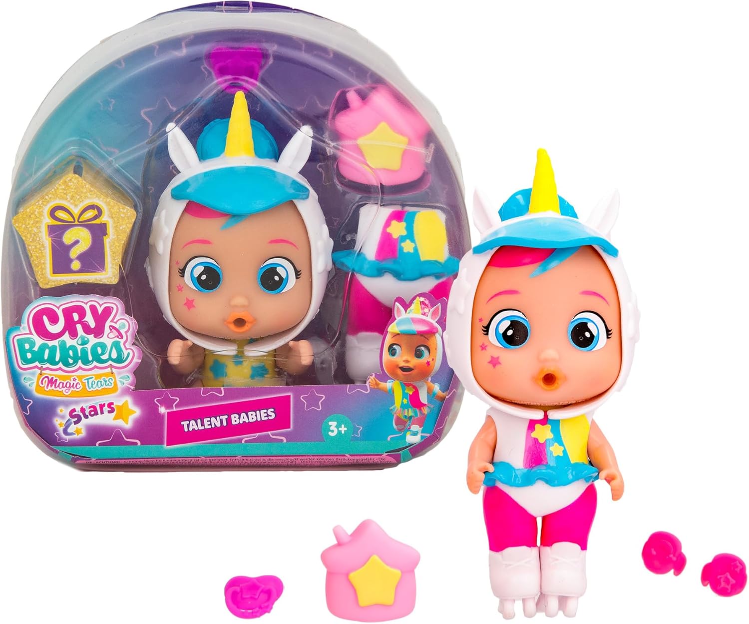 Cry Babies Magic Tears Talent Babies, Dreamy - 6+ Surprises, Accessories, Great Gift for Kids Ages 3+