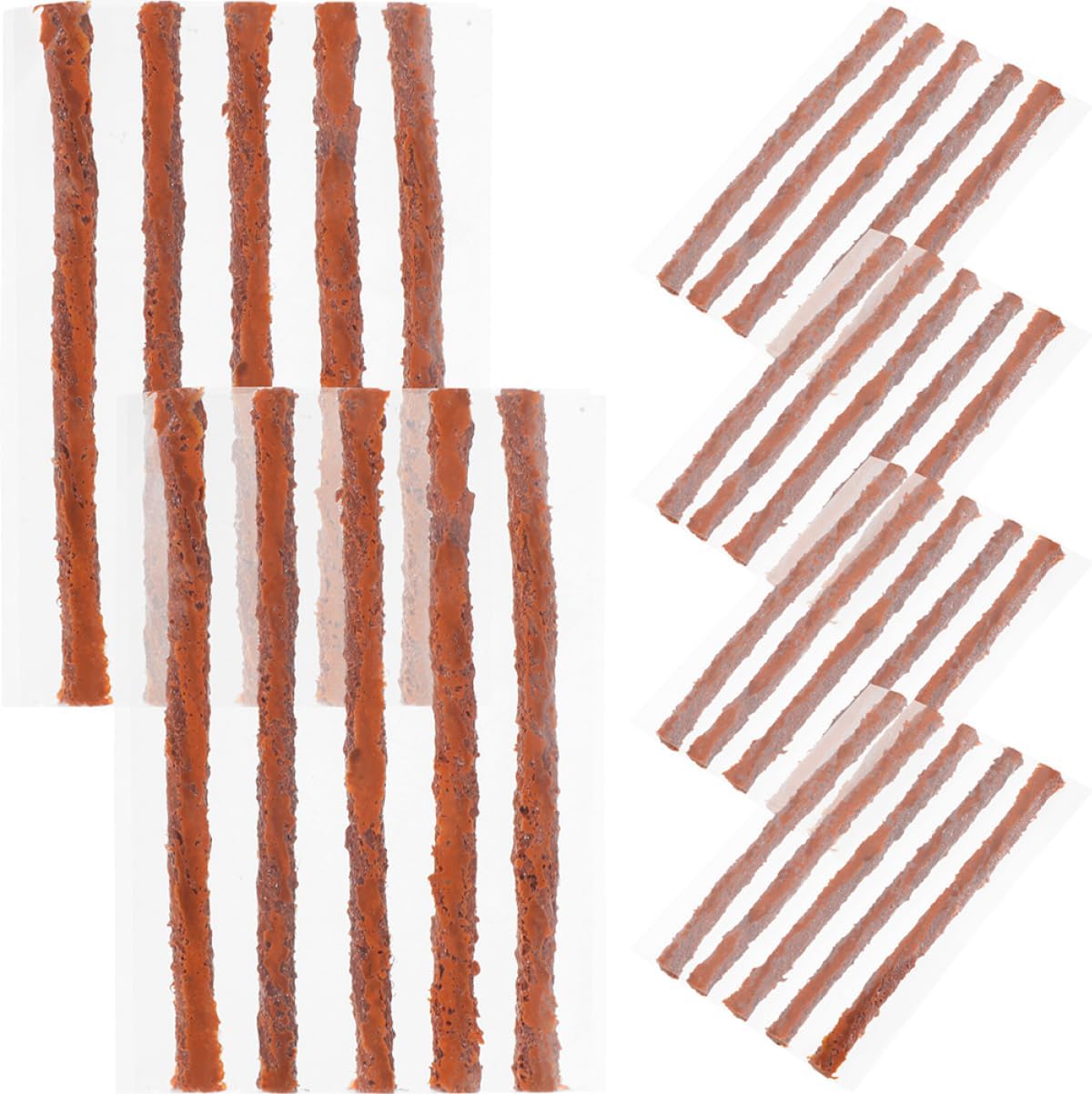 50pcs Tire Repair Rubber Strips Kit for Quick Puncture Fixing Self-vulcanizing Tire Plugs for Motorcycles Suvs and Atvs