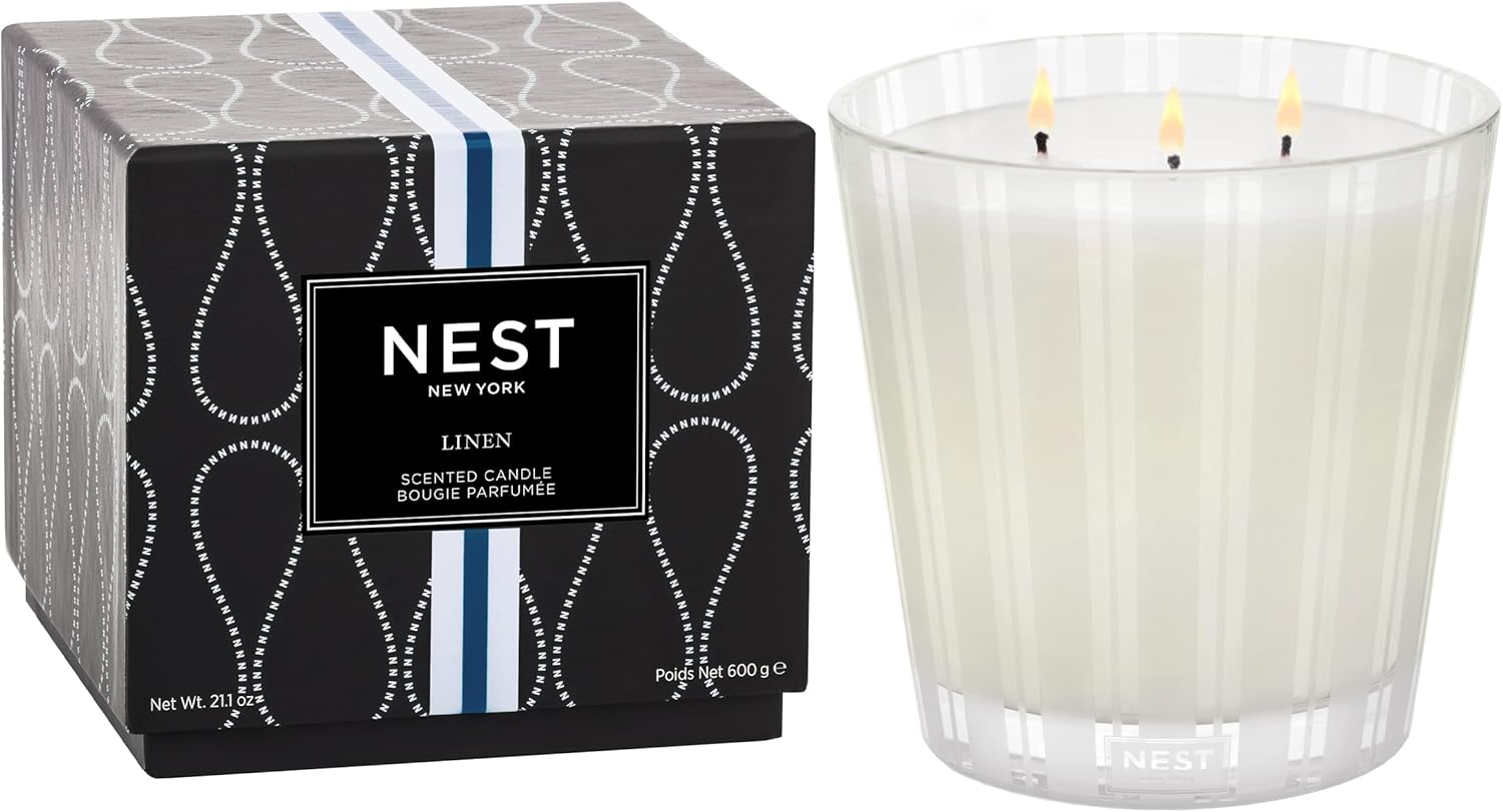 NEST Fragrances Linen 3-Wick Candle, 21.2 oz