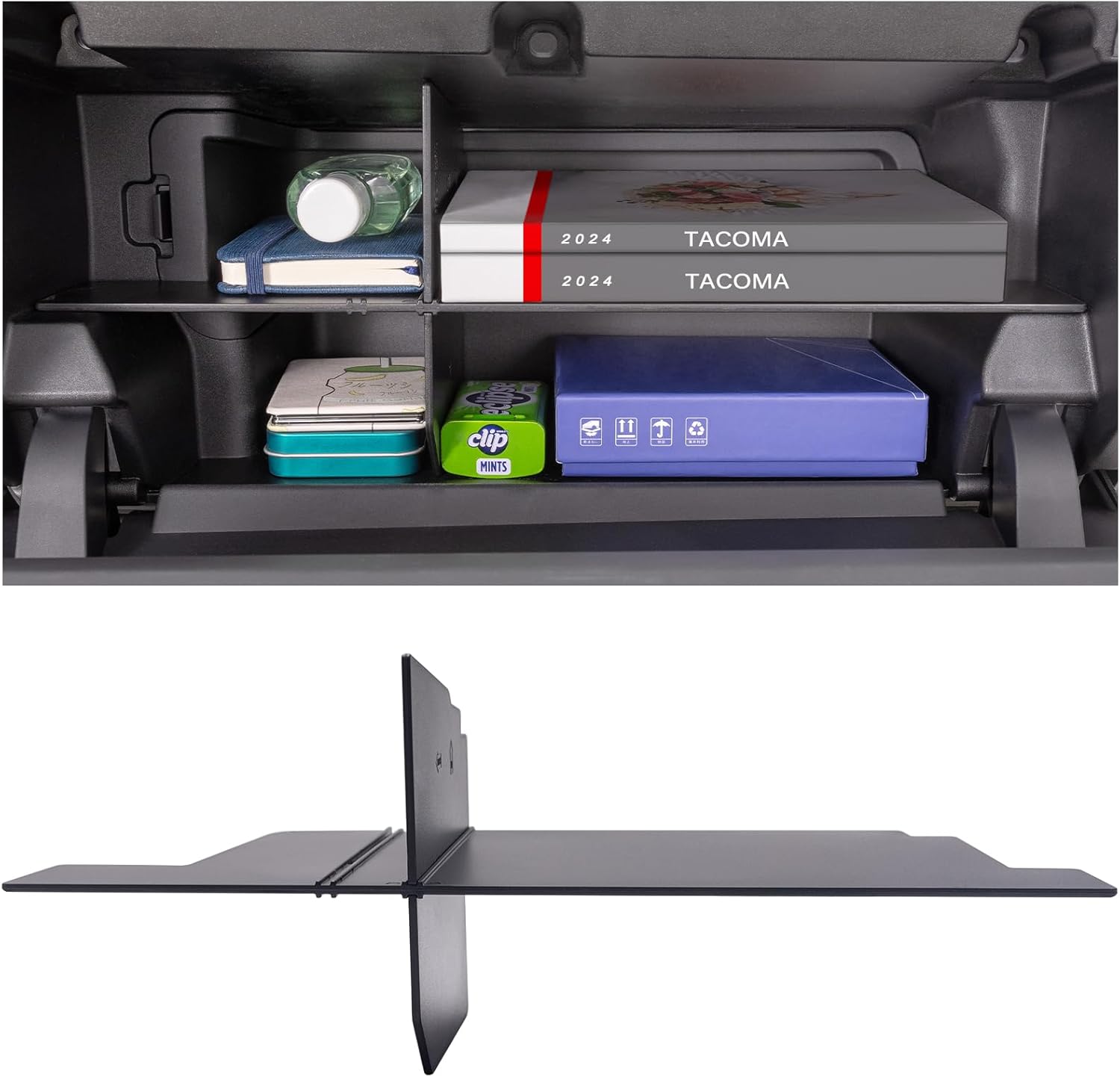 JKCOVER Glove Box Organizer Compatible with 2024 2025 Toyota Tacoma(4th Gen Tacoma) Glove Box Compartment Insert Storage Divider Accessories (Patent Design