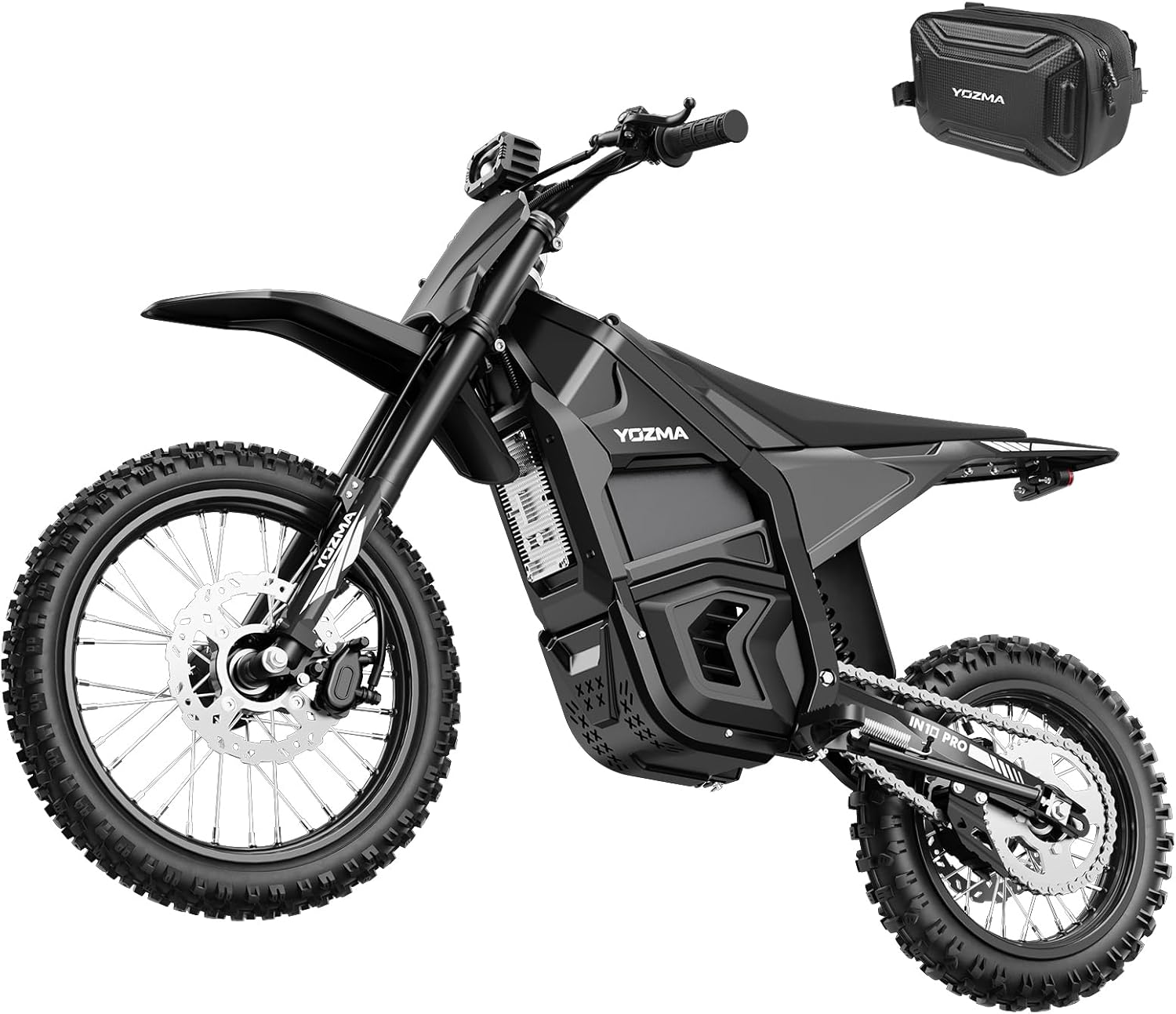 Yozma IN10 Pro Electric Dirtbike for Teen, Mid-Mounted 5500W Peak Motor 50MPH Electric Motorcycle, 60V 27AH Battery with Dual Hydraulic Damping,17''/14'' Hydraulic Brakes
