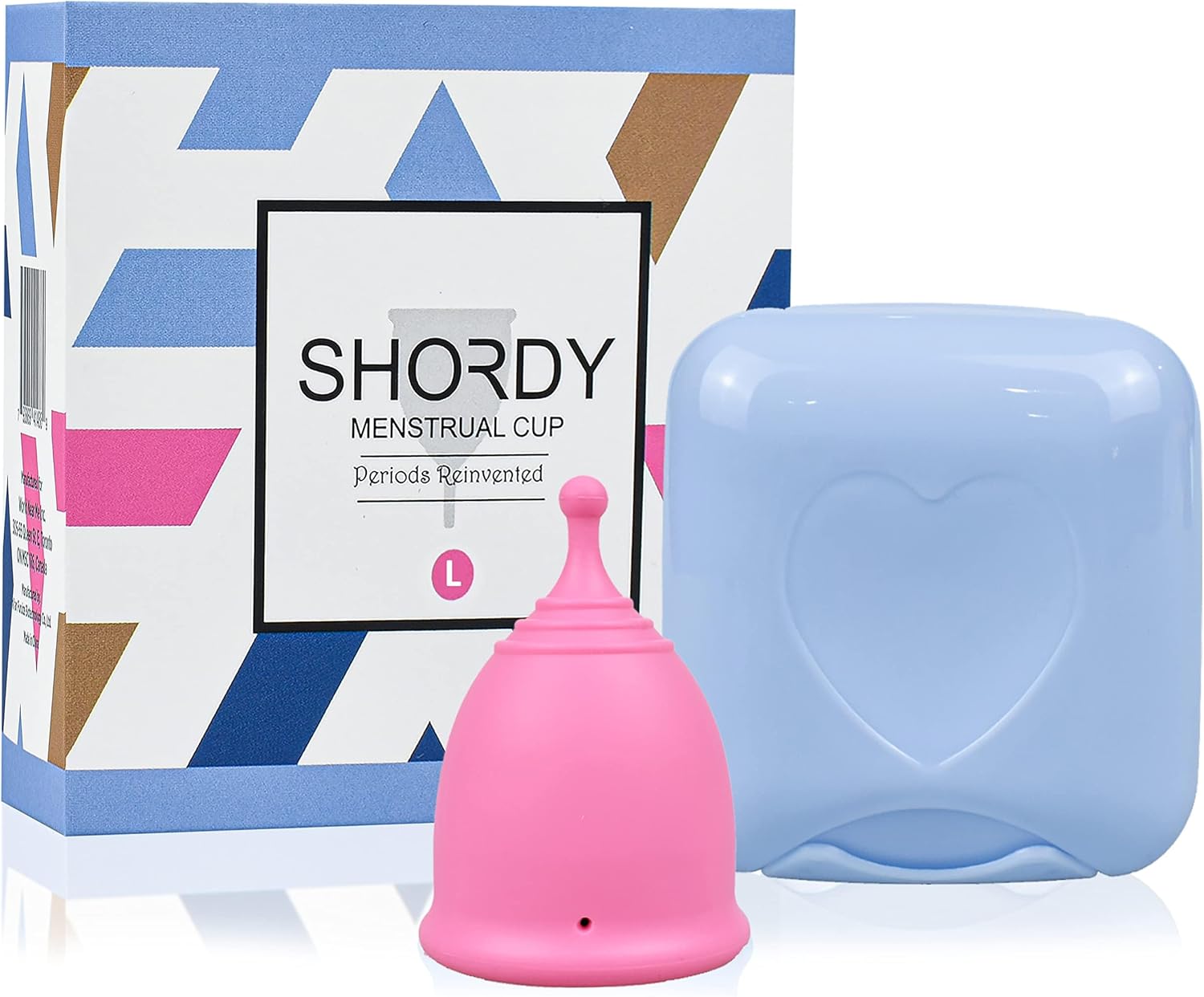 SHORDY Menstrual Cup, Single Pack (Large) with Box, Soft & Flexible, Copa Menstrual Kit for Women | Up to 12 Hours of Comfort, Eco-Friendly & Safer Alternative to Pads & Tampons (Pink)