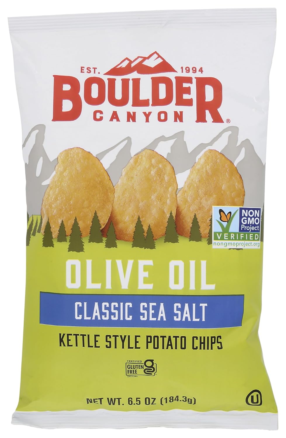 Boulder Canyon, Chips Potato Olive Oil, 6.5 Ounce