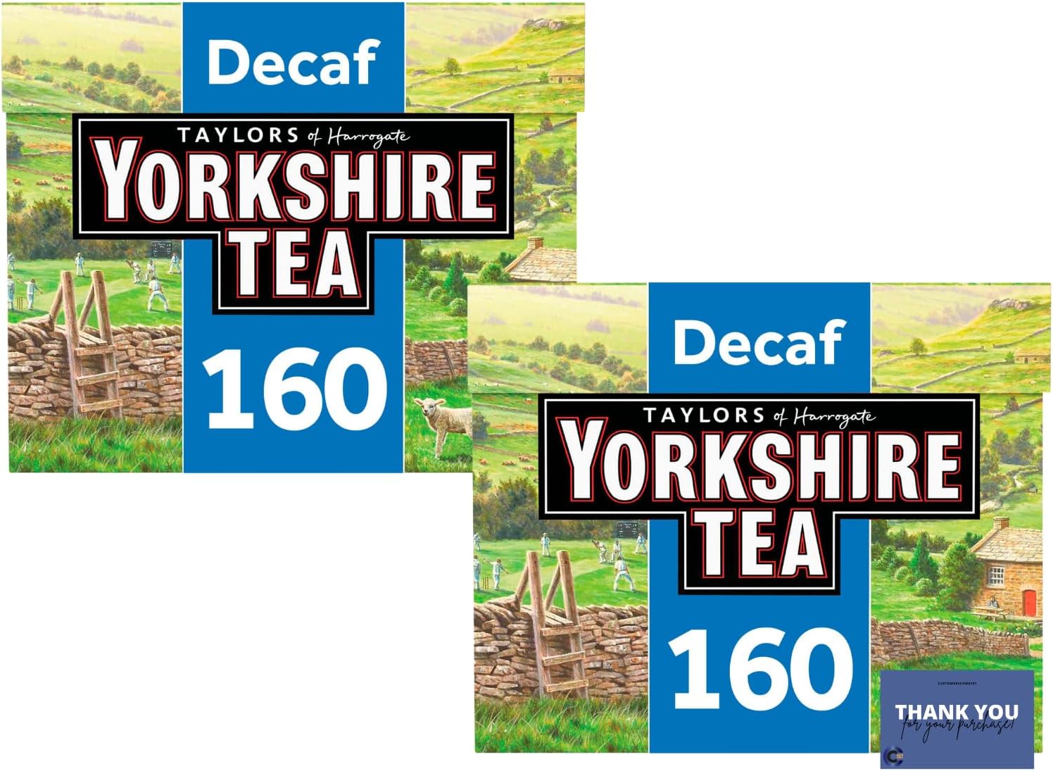 Decaf Tea Bags 160 Count (2 Pack) - Rich, Full-Flavored Decaffeinated Black Tea for a Relaxing Brew Anytime