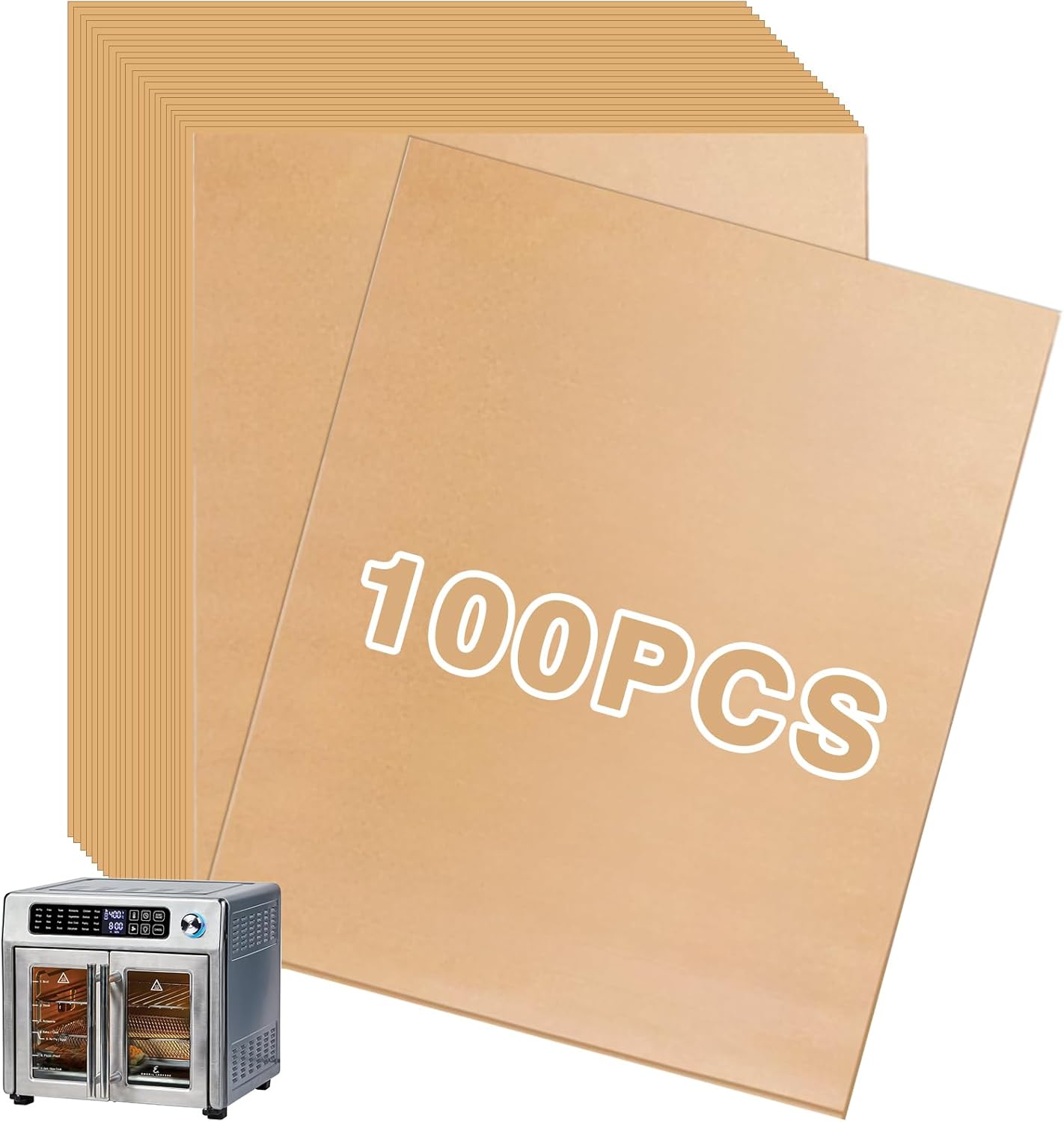 Air Fryer Liners Disposable,100PCS Parchment Paper Sheets Compatible with Emeril Lagasse 26 QT Extra Large Air Fryer, Air Fryer Accessories for Emeril French Door 360