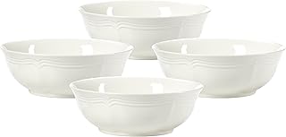 Mikasa French Countryside Cereal Bowl, 7-Inch, Set of 4, White - F9000-421