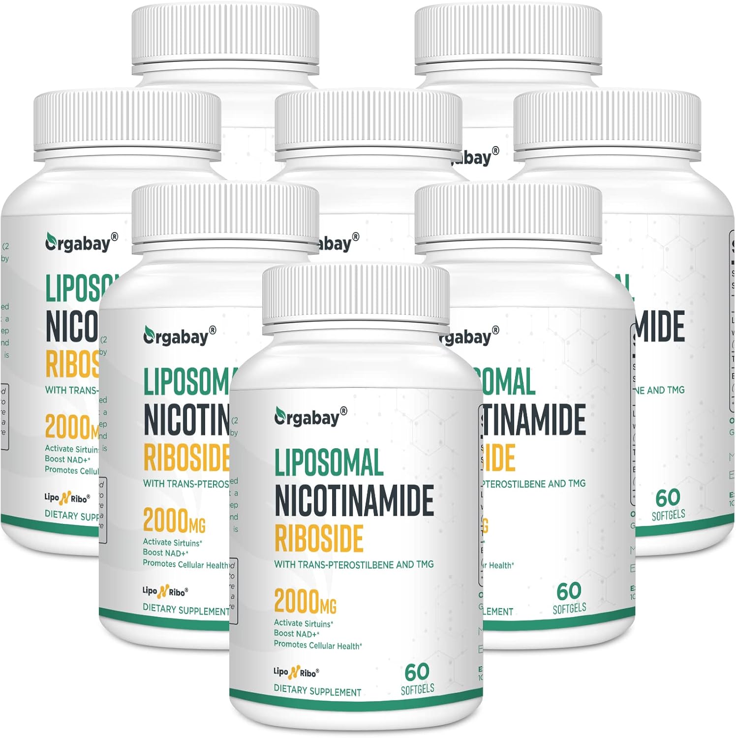 Liposomal Nicotinamide Riboside 2000 MG with TMG and Pterostilbene, Boosting NAD+, Support Healthy Aging, 480 Count