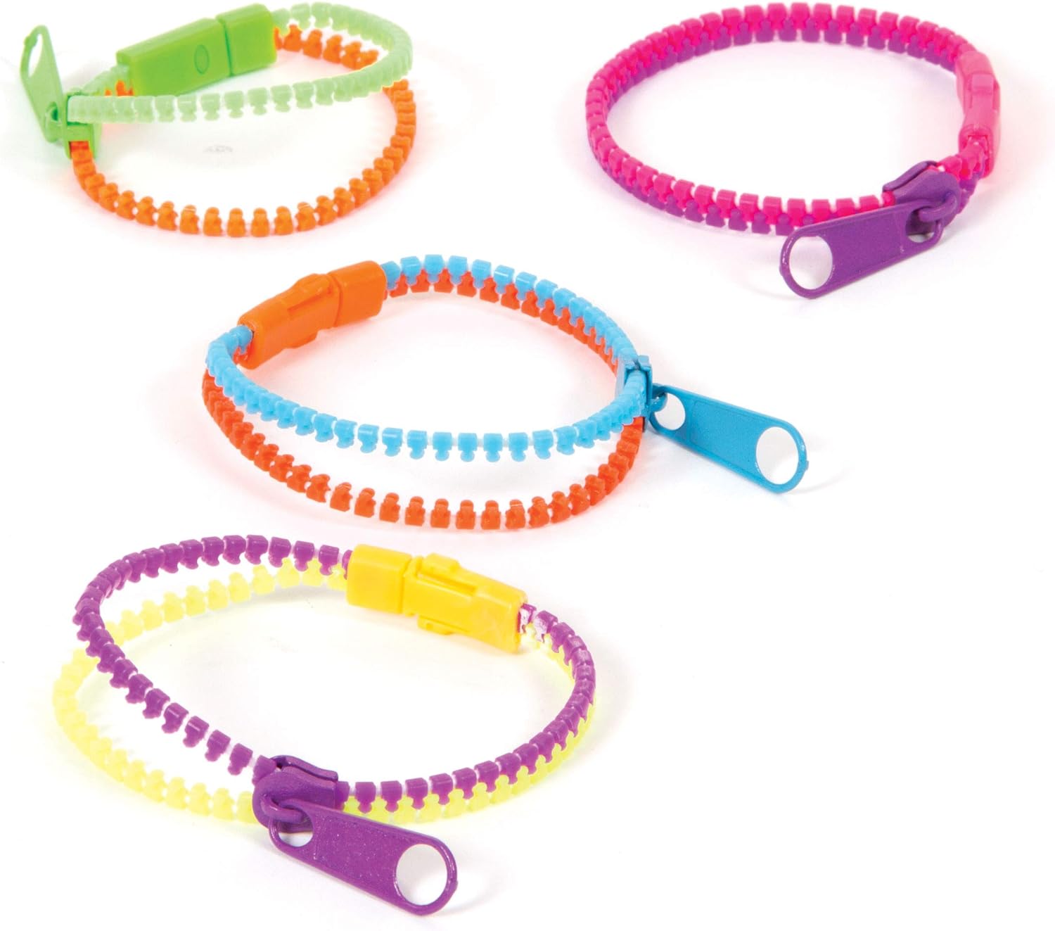 Baker Ross EF460 Zipper Bracelets (Pack of 4)