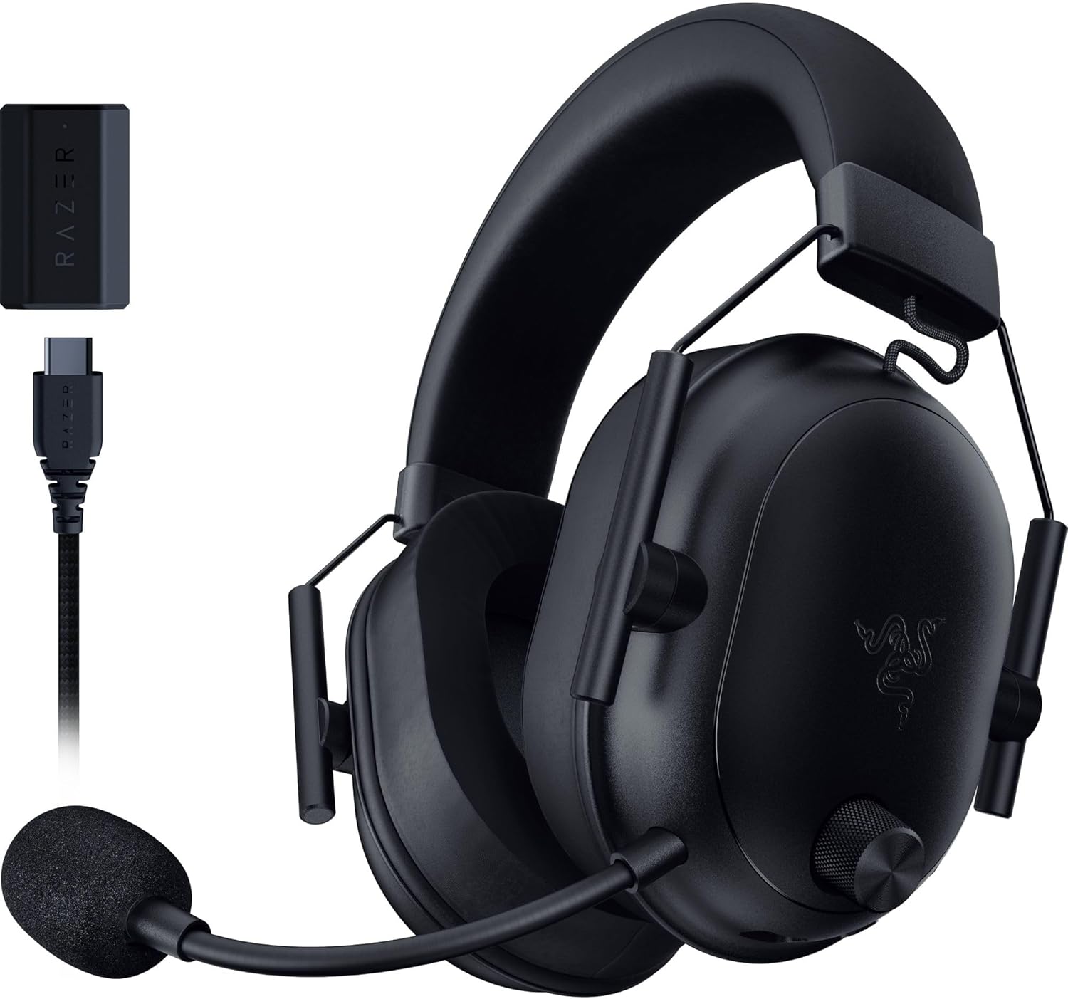Razer BlackShark V2 HyperSpeed - Wireless Ultra-Lightweight Esports Headset (280g, HyperClear Super Wideband Mic, TriForce Titanium 50 mm Drivers) Black