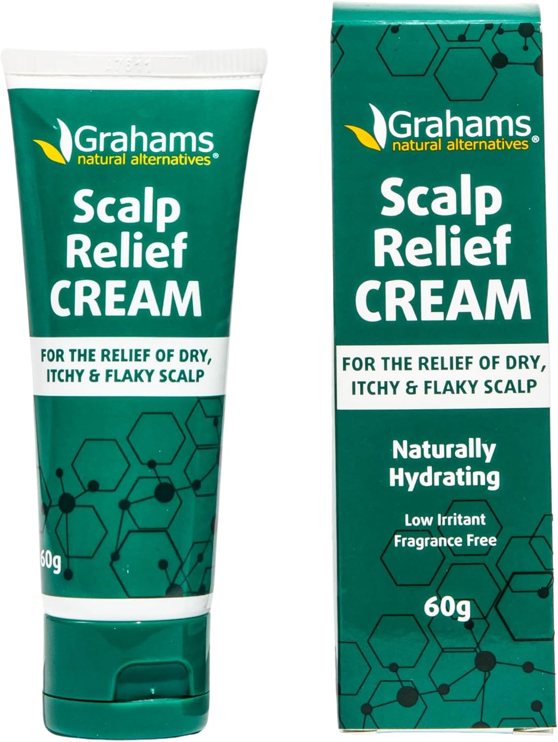 Grahams Natural Scalp Relief Cream - Seborrheic Dermatitis, Dandruff & Psoriasis Scalp Treatment to Moisturise Dry, Itchy & Flaky Scalps - With Manuka Honey, Calendula, Jojoba Seed Oil (1 x 60g)