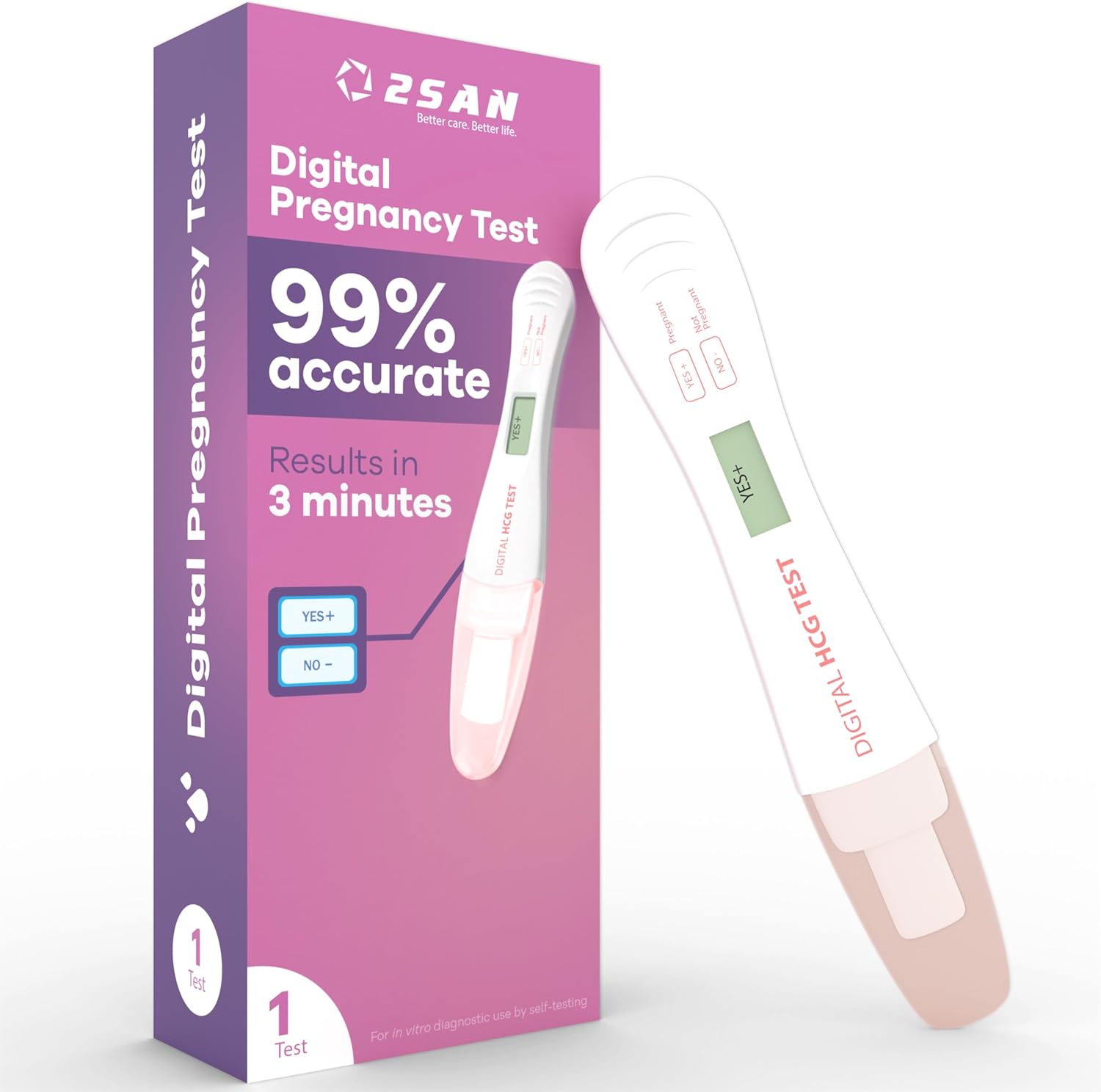 2San Digital Pregnancy Test 25ml with Retail Sleeve - 1 Pack