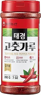 Taekyung Chili Powder For Kimchi (Flake, 7oz) - Korean Gochugaru. Red Pepper Spice Seasoning for Asian Food. MSG Free.