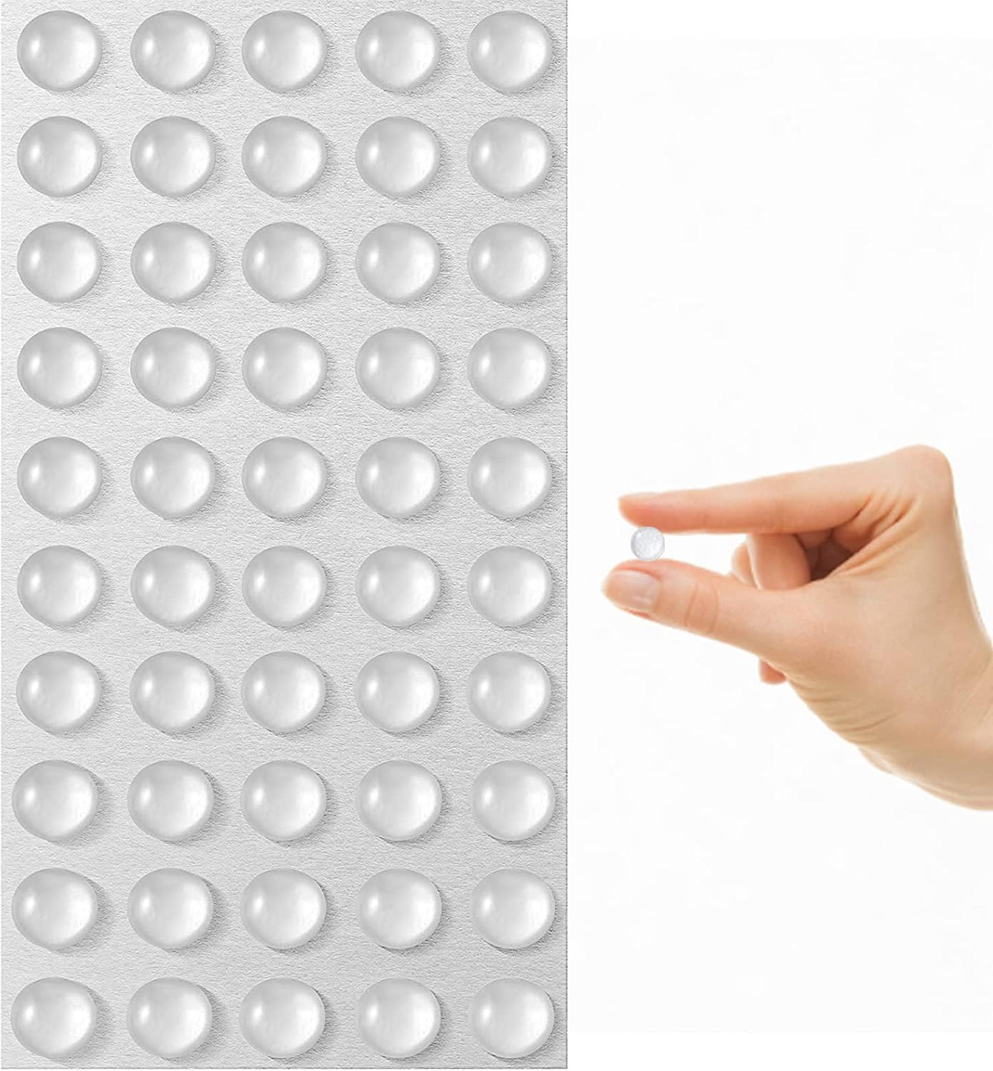 Silicone Door Bumpers,6x2mm Mini Buffer Furniture Pads,Rubber Feet Bumper Pads,Clear Adhesive Door Bumpers Protector Furniture Door Drawers for Furniture Glass Tables Crafts Wall Protectors (50pcs)