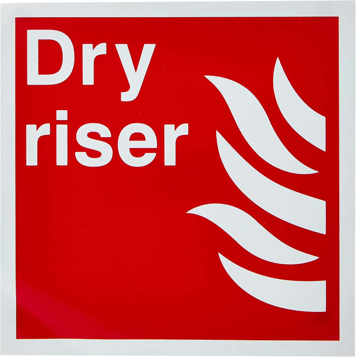 UK Safety Store Dry Riser Sign 200mm x 200mm - Self Adhesive (FEX.12V-SA) (1)