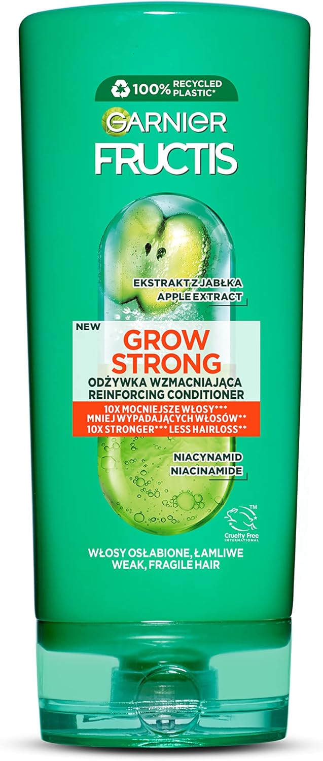 Garnier Fructis Grow Strong conditioner for weakened hair prone to loss, strengthens and reduces loss, 200 ml