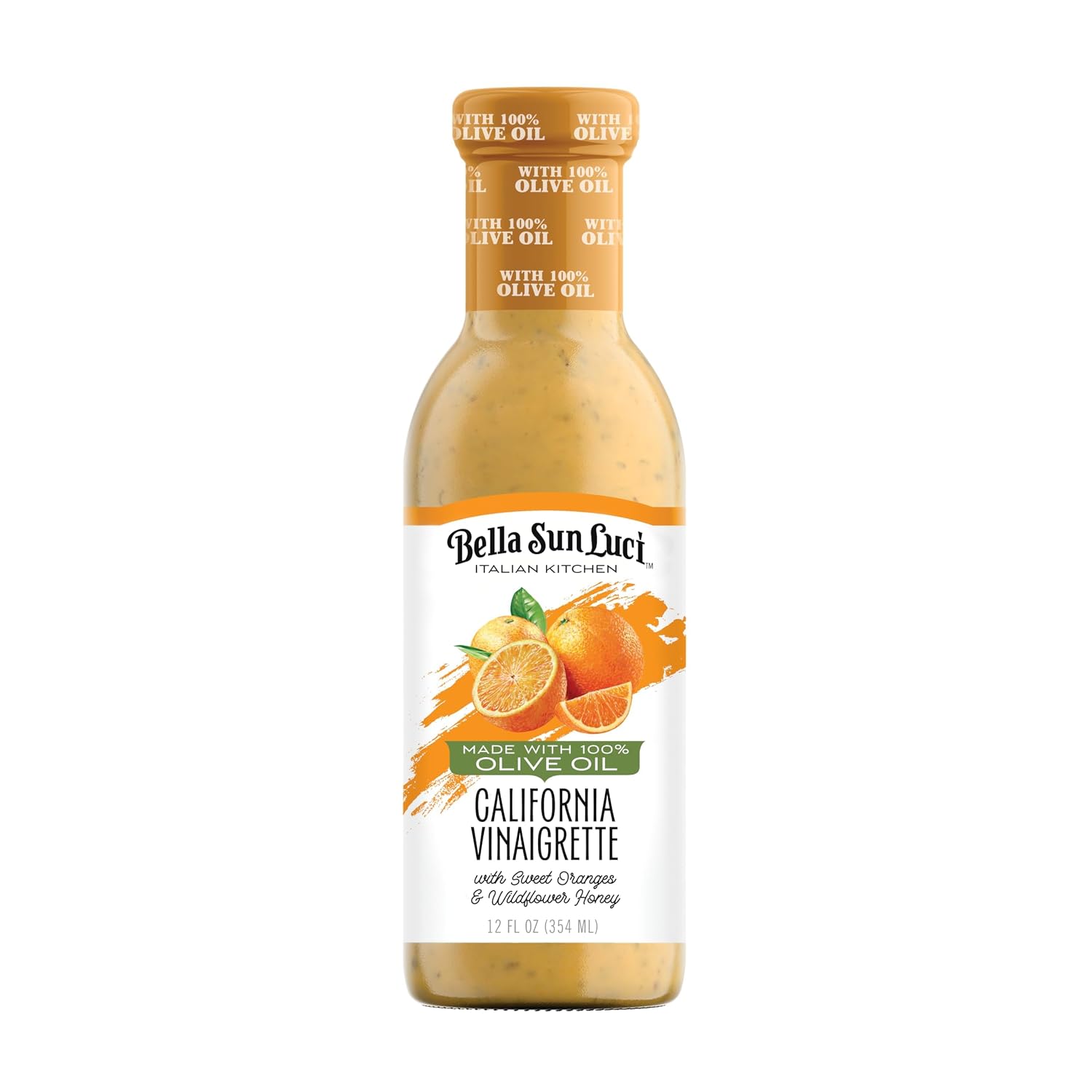 Bella Sun Luci Italian Kitchen California Vinaigrette Salad Dressing 12oz | 100% Extra Virgin Olive Oil, No Seed Oils, Gluten-Free, California Made