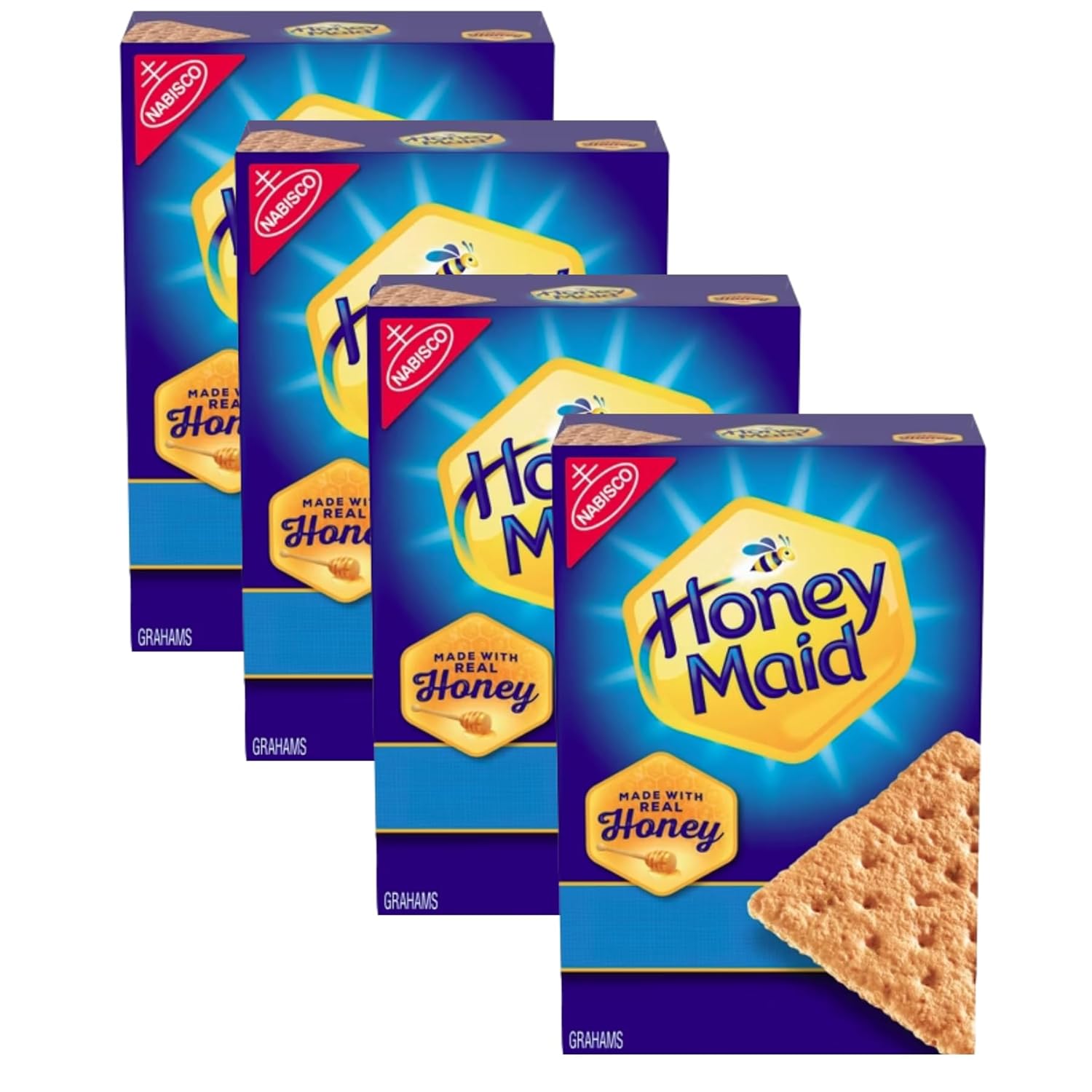 Value Pack Honey Maid Honey Graham Crackers – 14.4 oz Boxes (Pack of 4) – Classic Snack for S’mores, Baking & Snacking. Approximately 108 Full Size Crackers