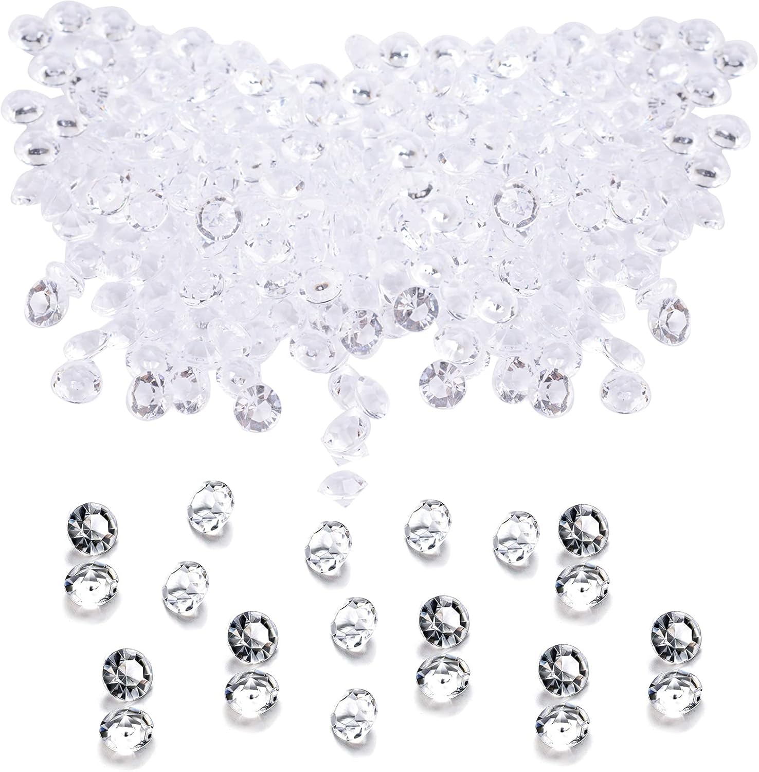 4000 PCS Acrylic Diamonds, 4.5 mm Scatter Crystals Clear Rhinestones Vase Fillers Crystal Decorative Glass Diamonds Wedding Crystals Confetti Acrylic Gems Diamond Wedding Table Decorations for Tables