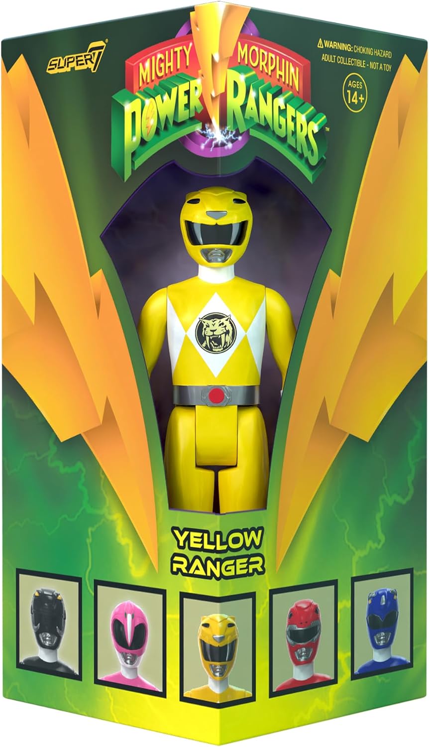Super7 Mighty Morphin Power Rangers Yellow Ranger - 3.75" Power Rangers Action Figure in Special Edition Packaging