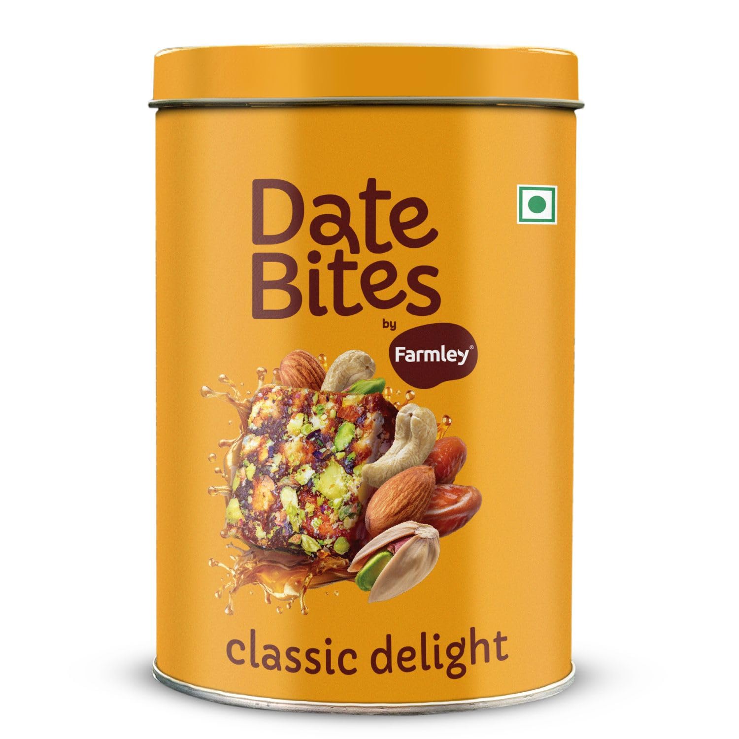 Farmley Protein Dates Bars Jars| Dates Bite with No Added Sugar | Made with Zero Added Sugar | Dates, Pistachio, Cashews, Almonds, Honey | Healthy Protein Bars 200 g (Pack of 10) (7.05 Oz)