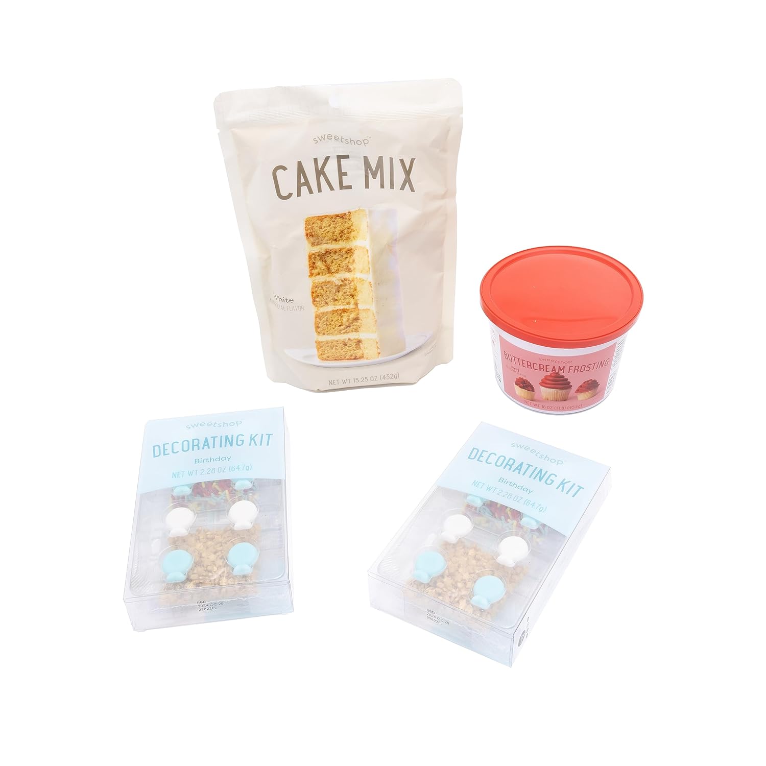 Sweetshop Birthday Cake and Cupcake Kit Classic, Cake Cupcake Grocery Gournmet Food Pantry Staple Delicious Treat Tasty Yummy DIY Bake Cook Baking Sugar Baking Mixes Frosting Decorate Chocolate