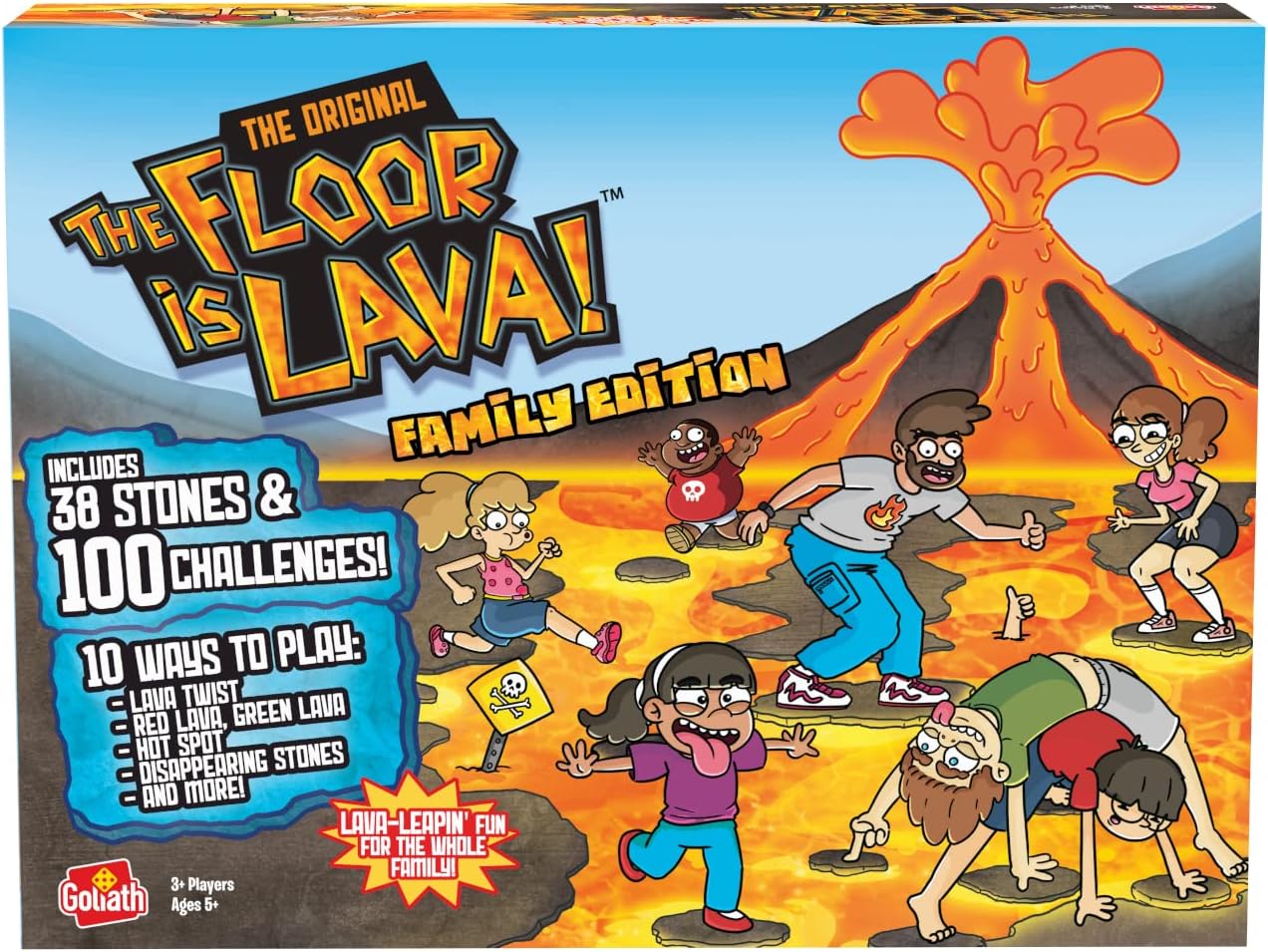 The Original The Floor is Lava! Family Edition - Interactive Game for Kids and Adults - Promotes Physical Activity - Indoor and Outdoor Safe