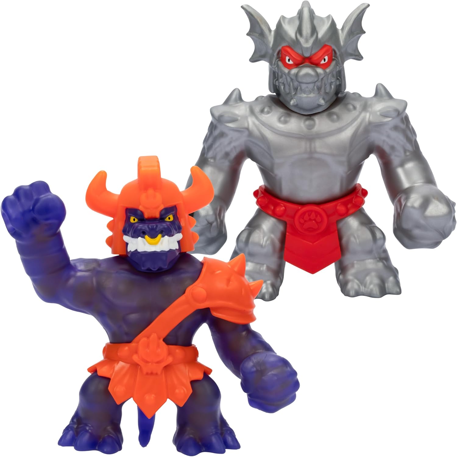 Heroes of Goo Jit Zu Stretch Strikers Versus Pack, Stretchy Battling, Stretches up to 3X its Size, Stretchy Knight Blazagon VS Squishy Corruptagon