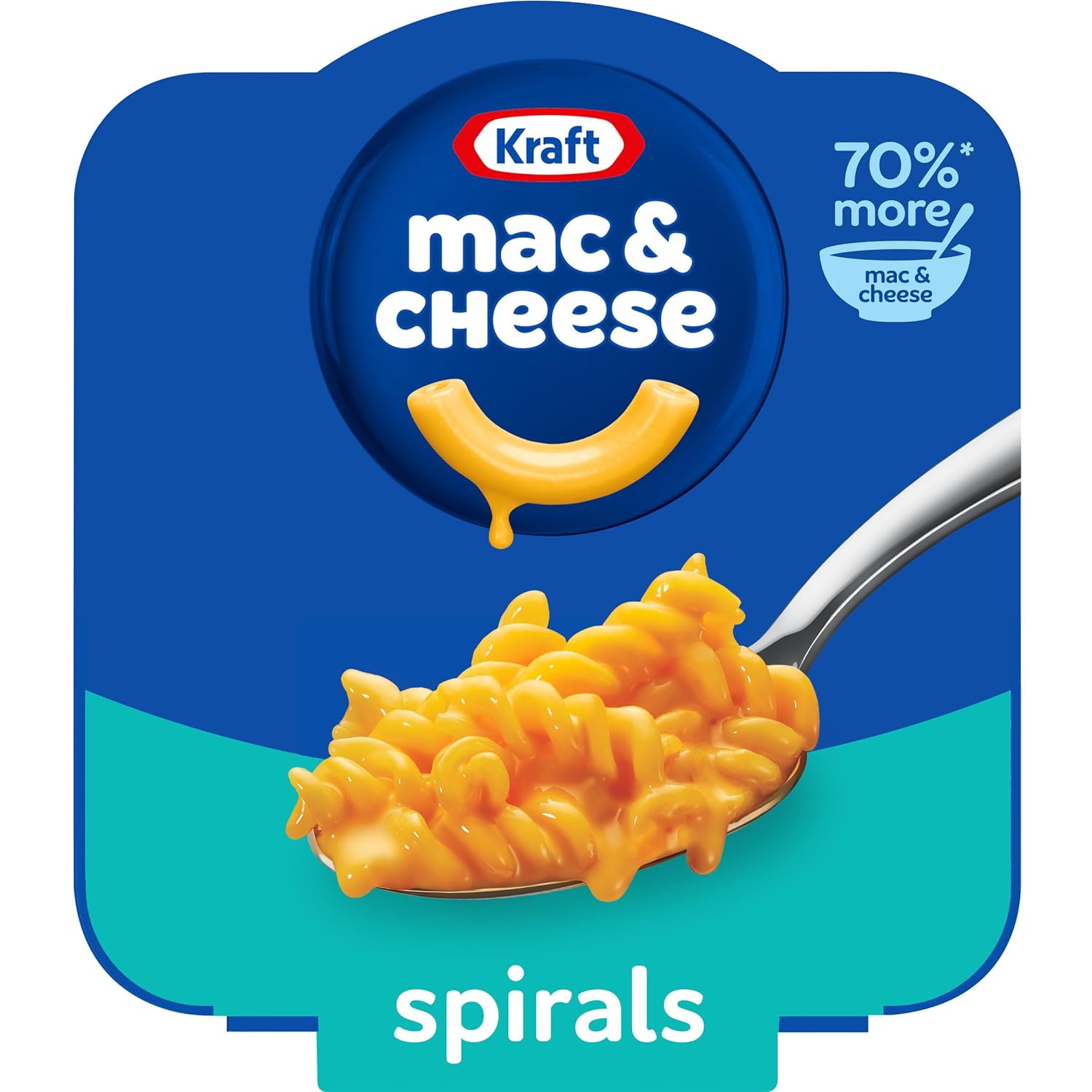 Kraft Spirals Original Mac & Cheese Macaroni and Cheese Dinner Big Bowl Dinner, 3.5 oz Tray