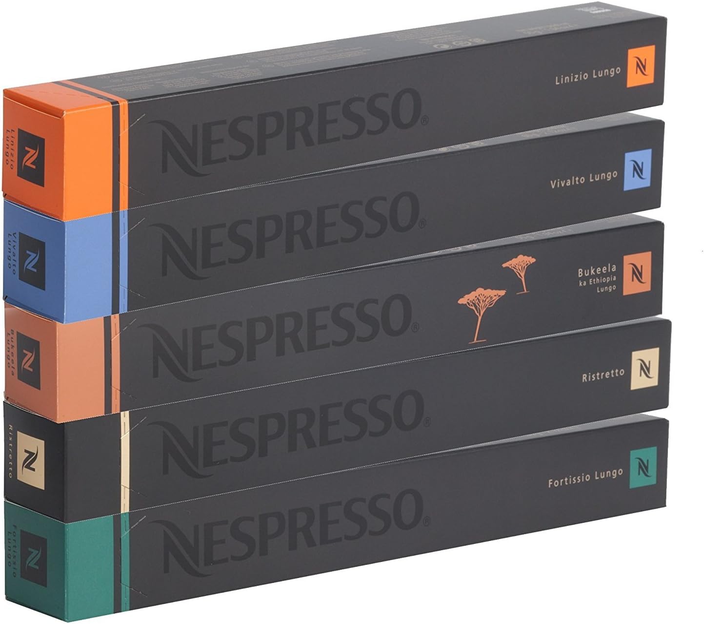 50 Nespresso Coffee Capsules Lungos and Ristretto Mix