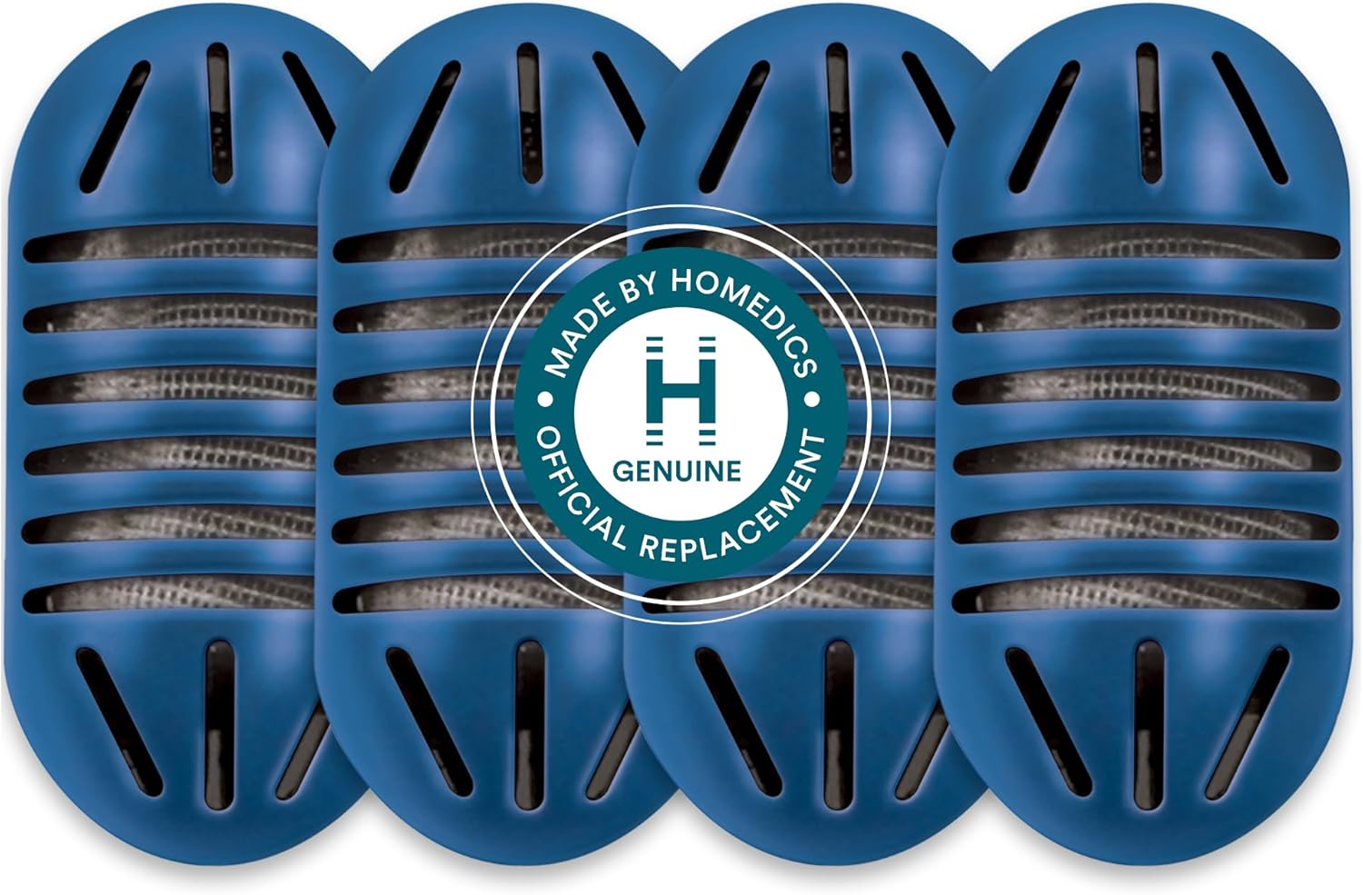 HoMedics Demineralization Cartridge for Ultrasonic Humidifiers – 4-Pack Humidifier Filter Replacements, Filters Mineral Deposits and Purifies Water in Air Humidifiers for Bedroom, Plants, Office Blue