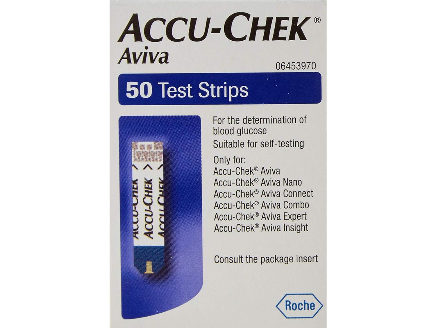 Accu-Chek 99XX0061 Aviva Test Strip, Pack of 50
