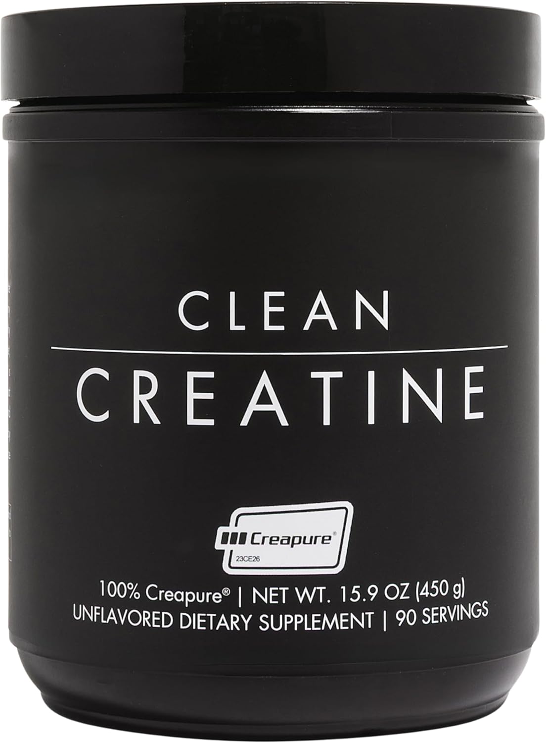CLEAN Creatine - 100% Creapure® Creatine Monohydrate Powder for Muscle Health, Performance and Cognitive Support | 450 Grams - 90 Servings | Unflavored | Vegan, Keto, and Gluten-Free