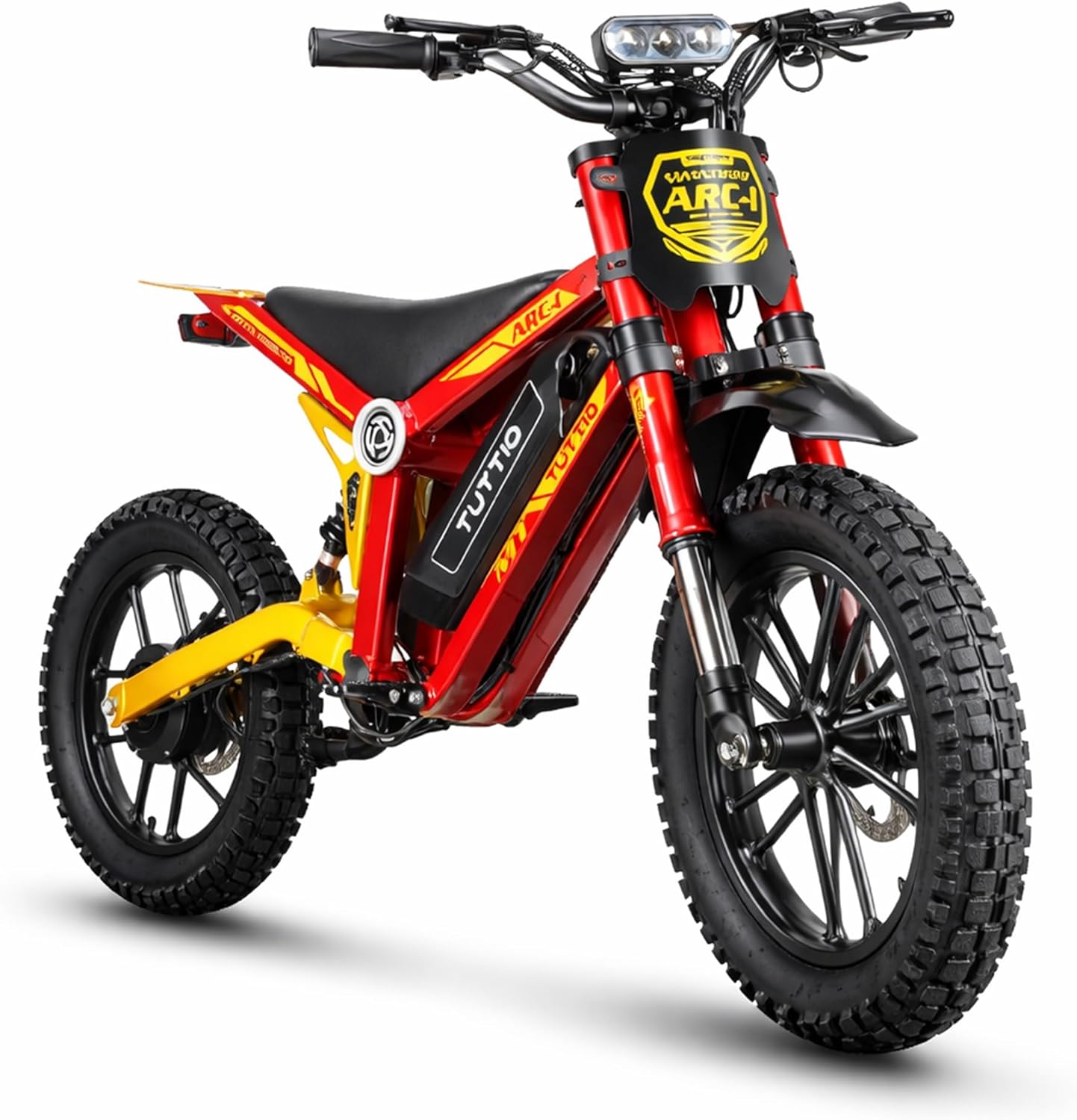 TUTTIO ARC-I 750W Kids Electric Dirt Bike, 36V 13AH Electric Motorcycle for Kids 5-8,Up to 22MPH & 25 Miles Long-Range, 5-Speed Modes Electric Bike, 16" Off-Road Tires