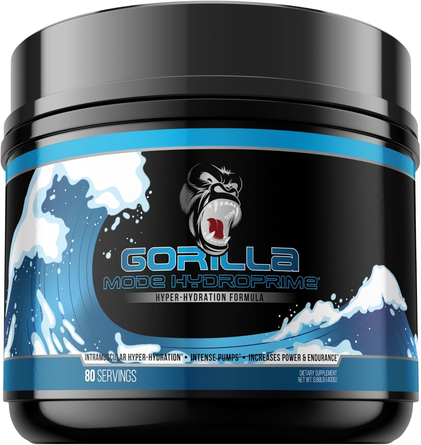 Gorilla Mind Hydroprime® Glycerol Pre-Workout - Hydrating Pre-Workout Formula for Intense Pumps · Intramuscular Hyper-Hydration · Increased Power & Endurance/Mixes Flawlessly - 400g