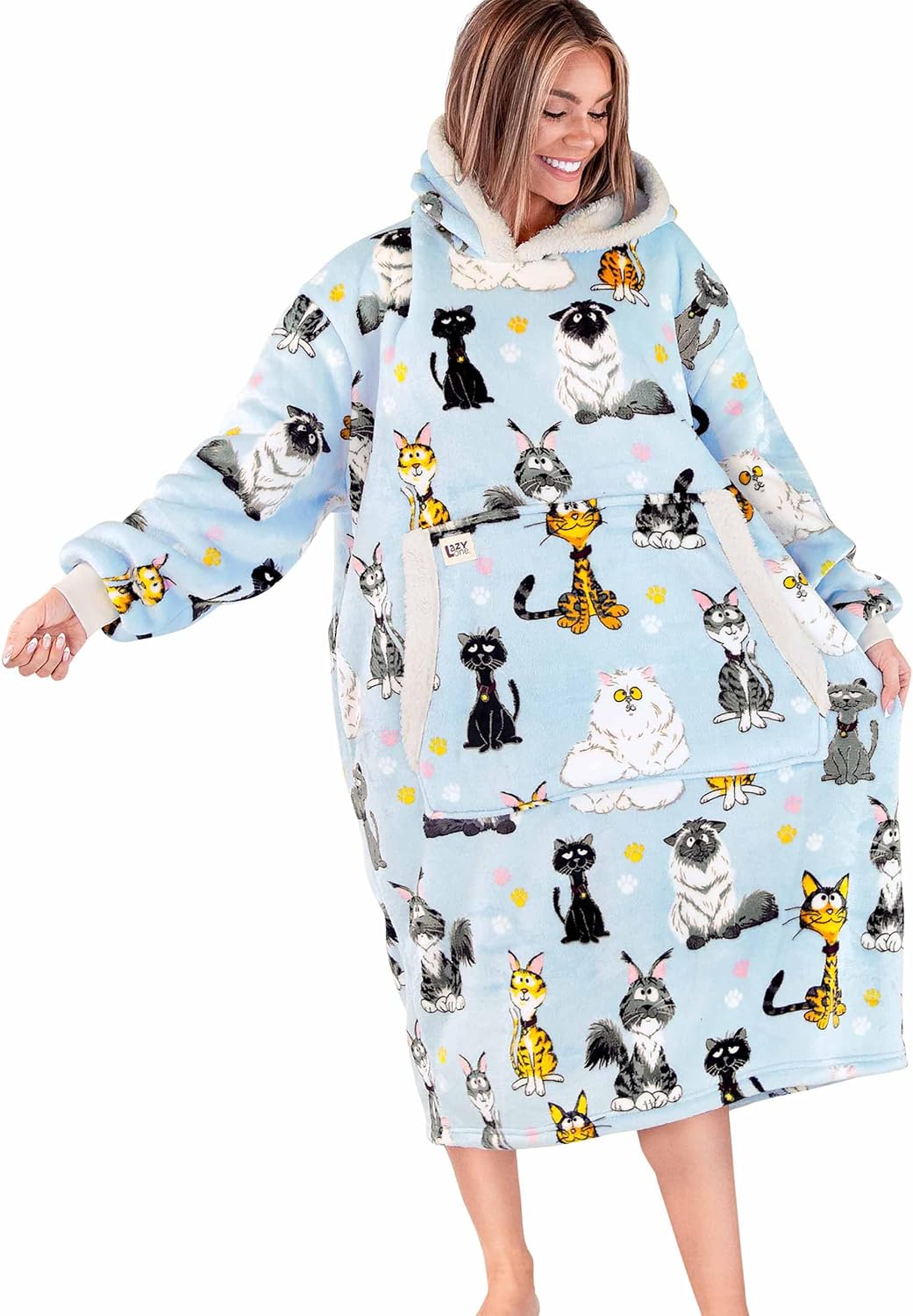 LazyOne Oversized Blanket Hoodie, Oversized Hoodies for Women and Men, Wearable Blankets